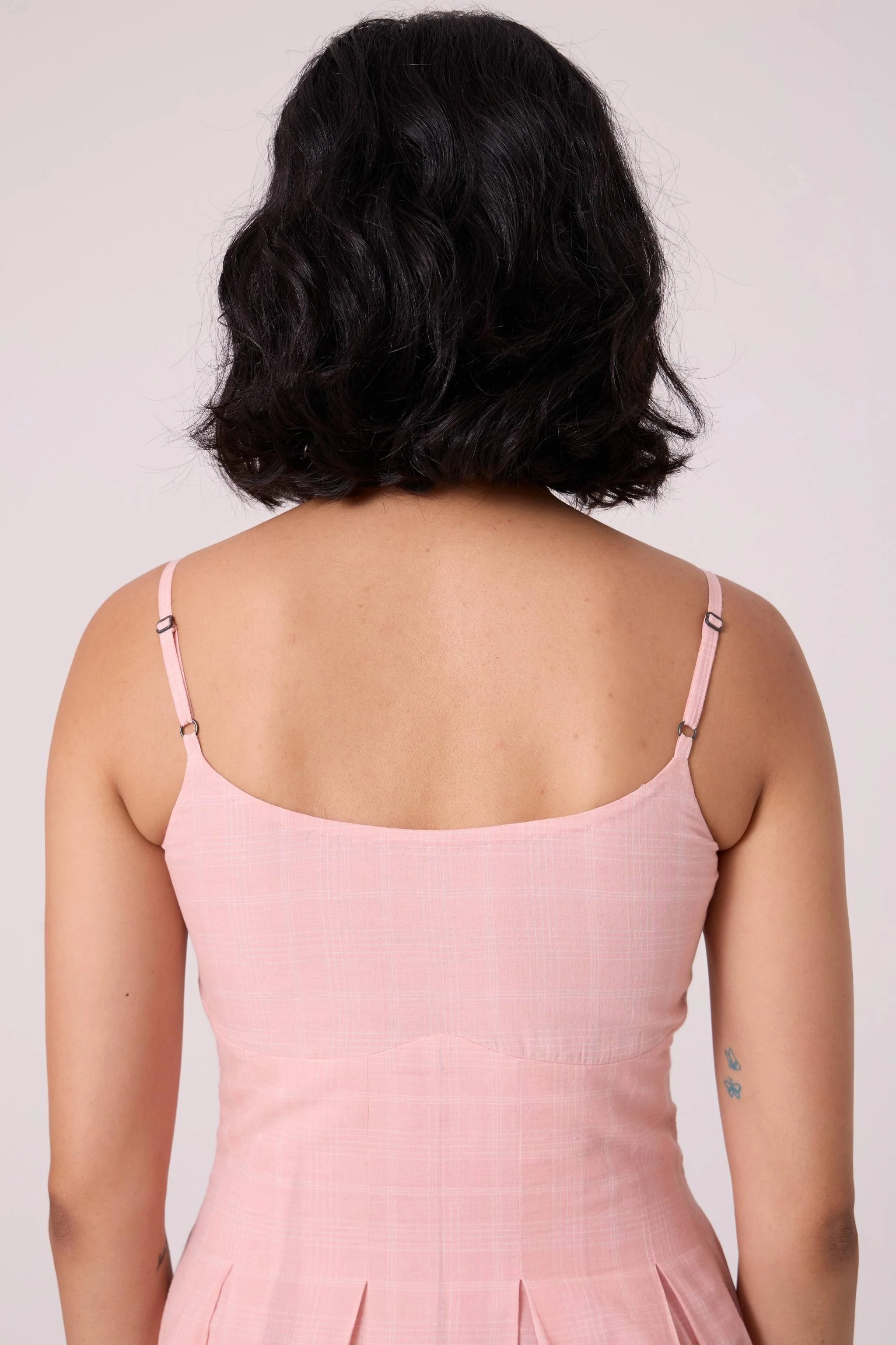 Ai Pink Embroidered Handwoven Dress - Image 16