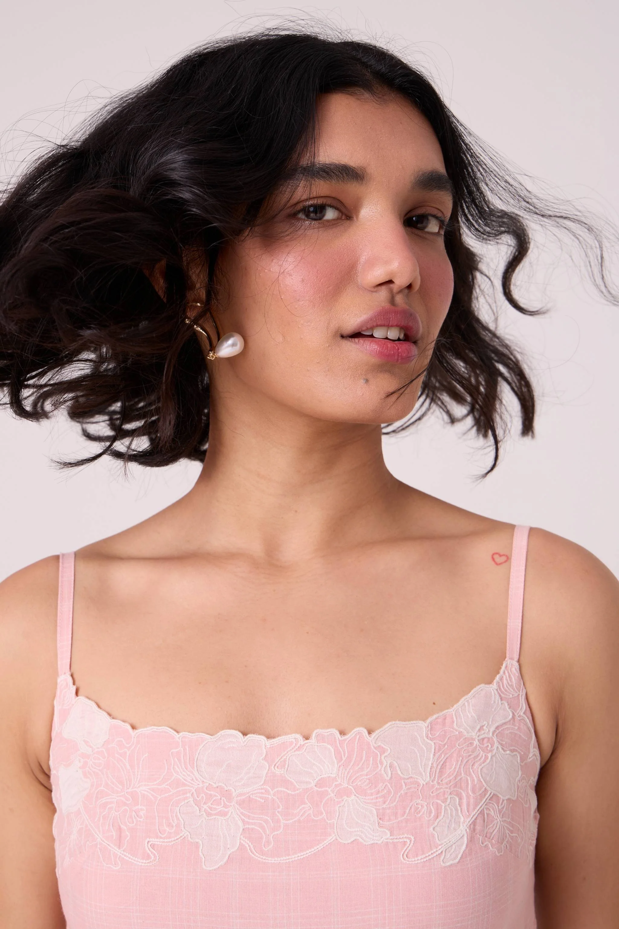 Ai Pink Embroidered Handwoven Dress - Image 6