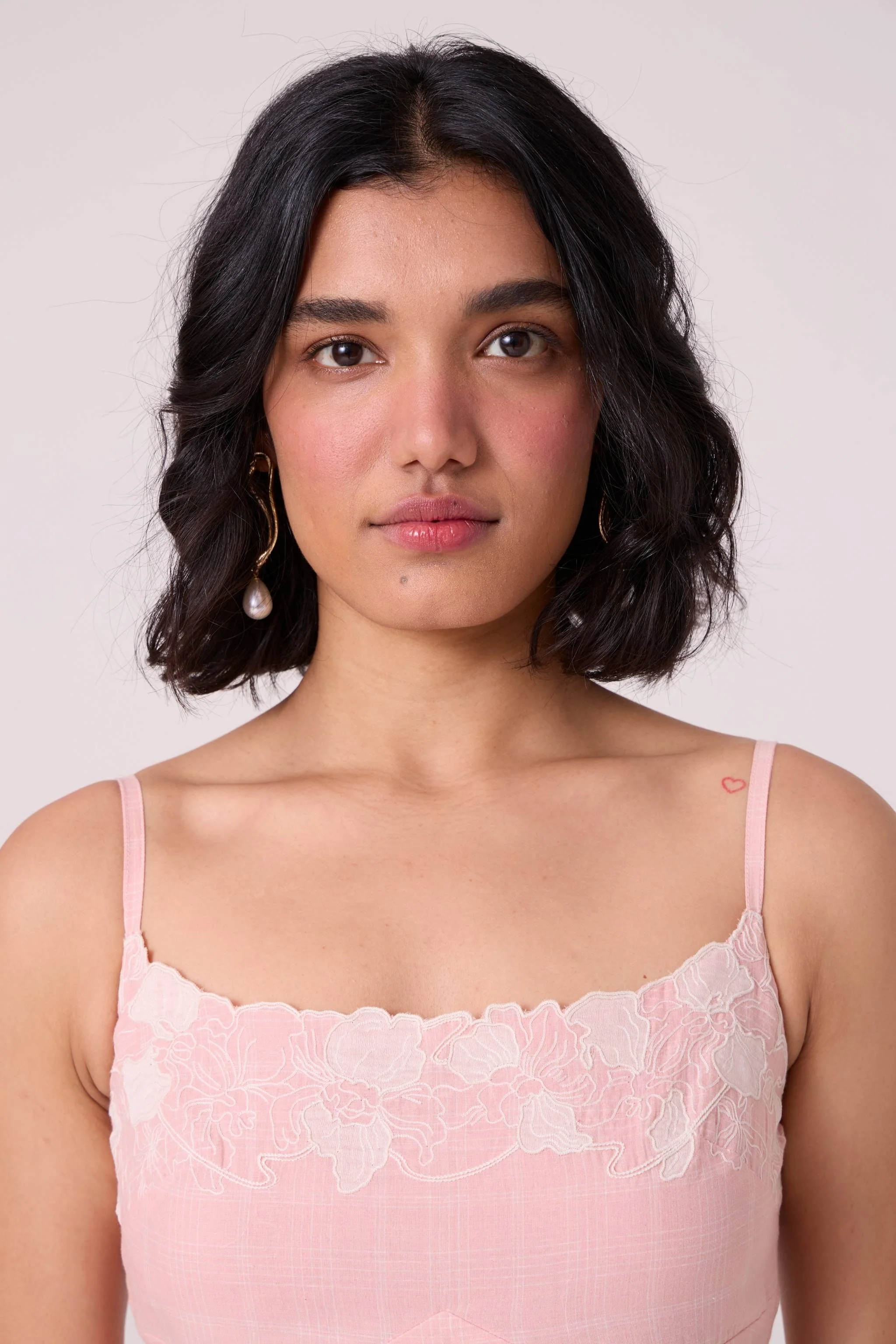Ai Pink Embroidered Handwoven Dress - Image 7