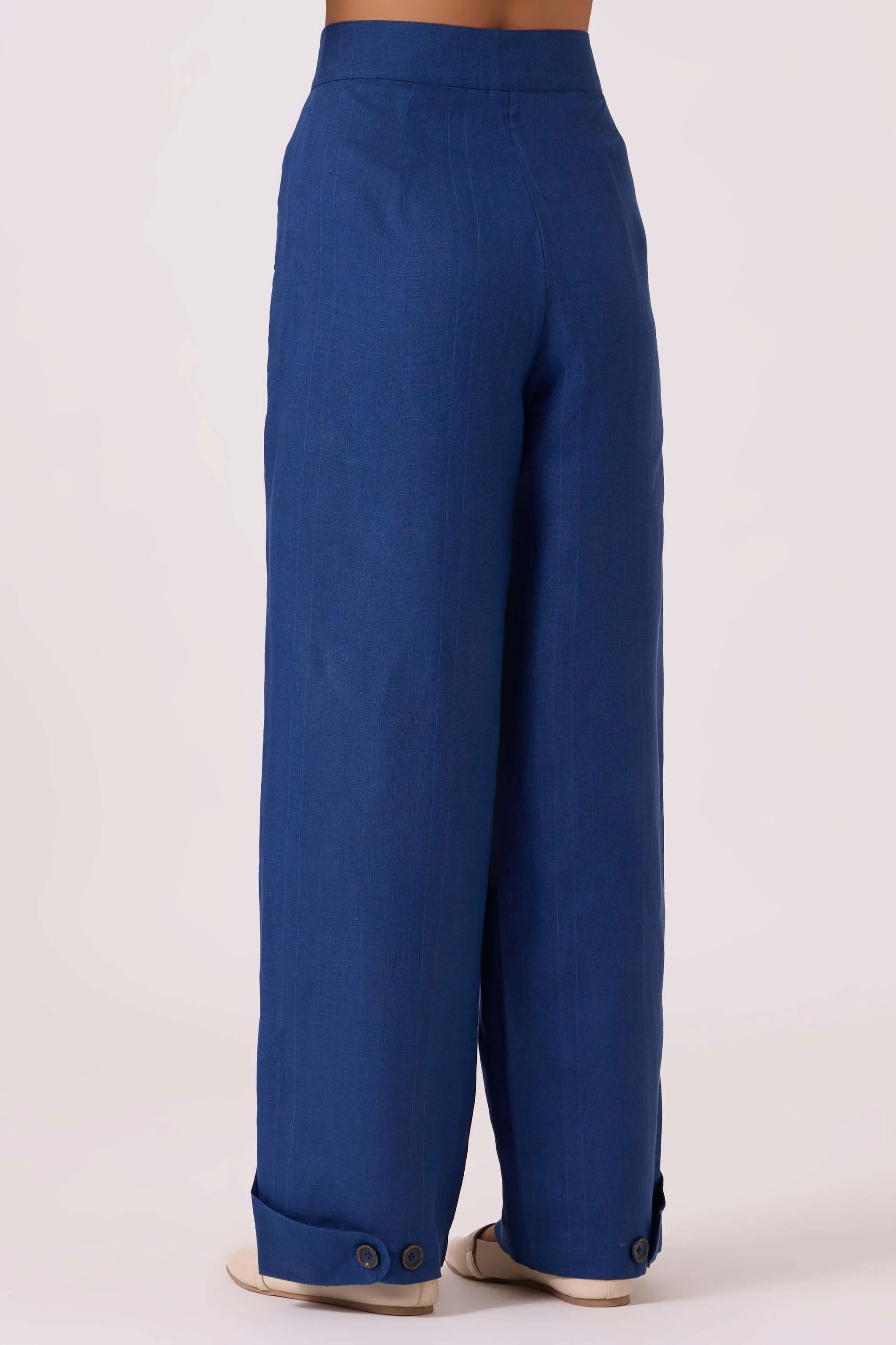 Aldous Ink Blue Linen Pants - Image 6
