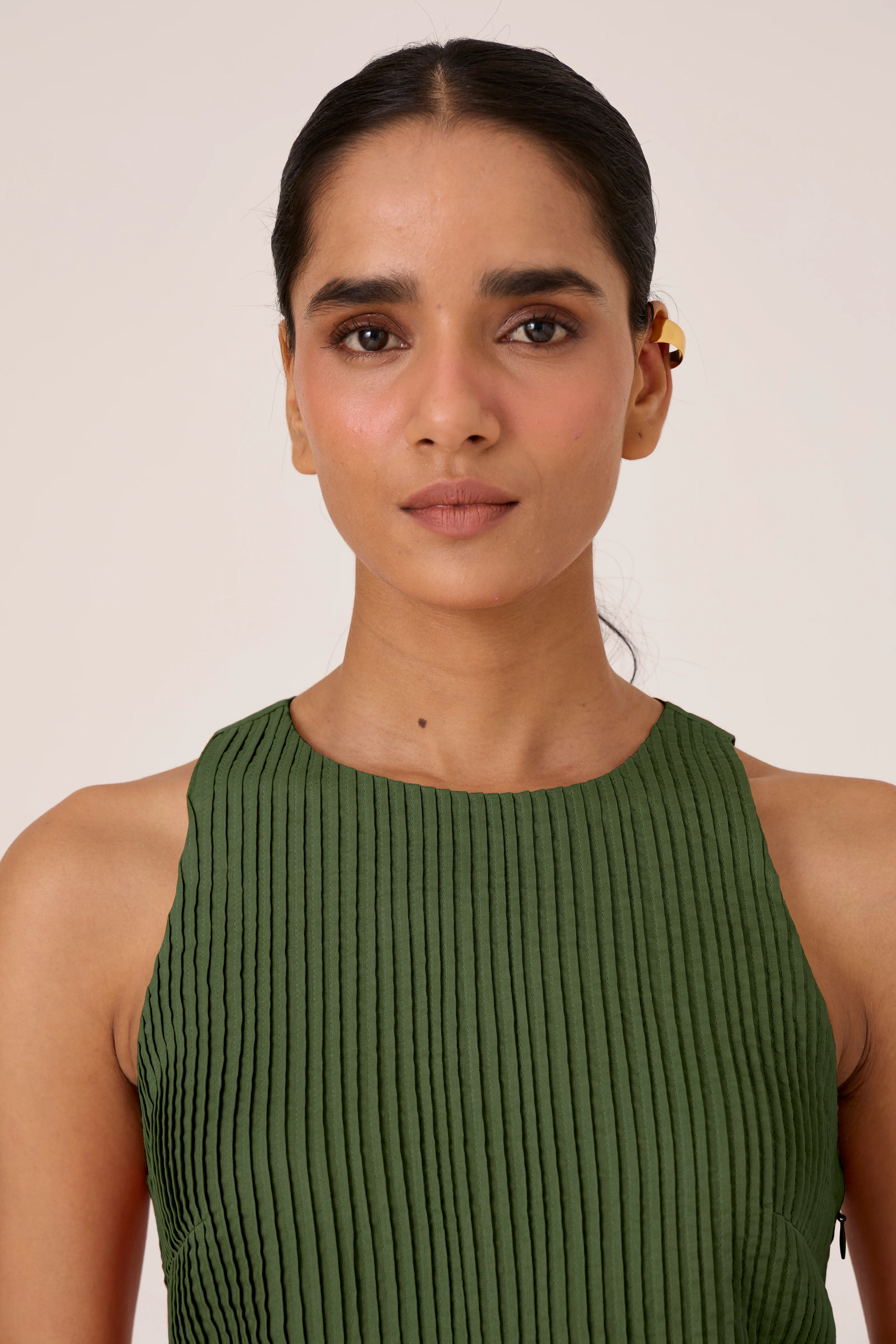 Amani Green Embroidered Dress - Image 3