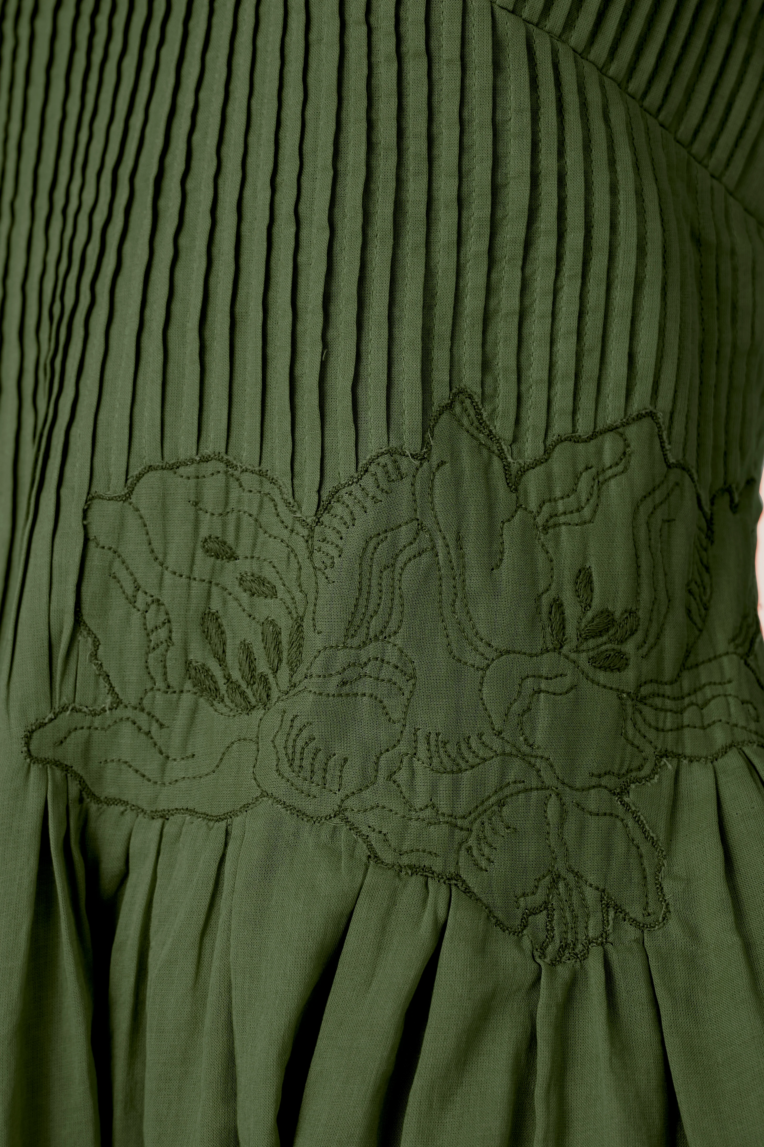 Amani Green Embroidered Dress - Image 5