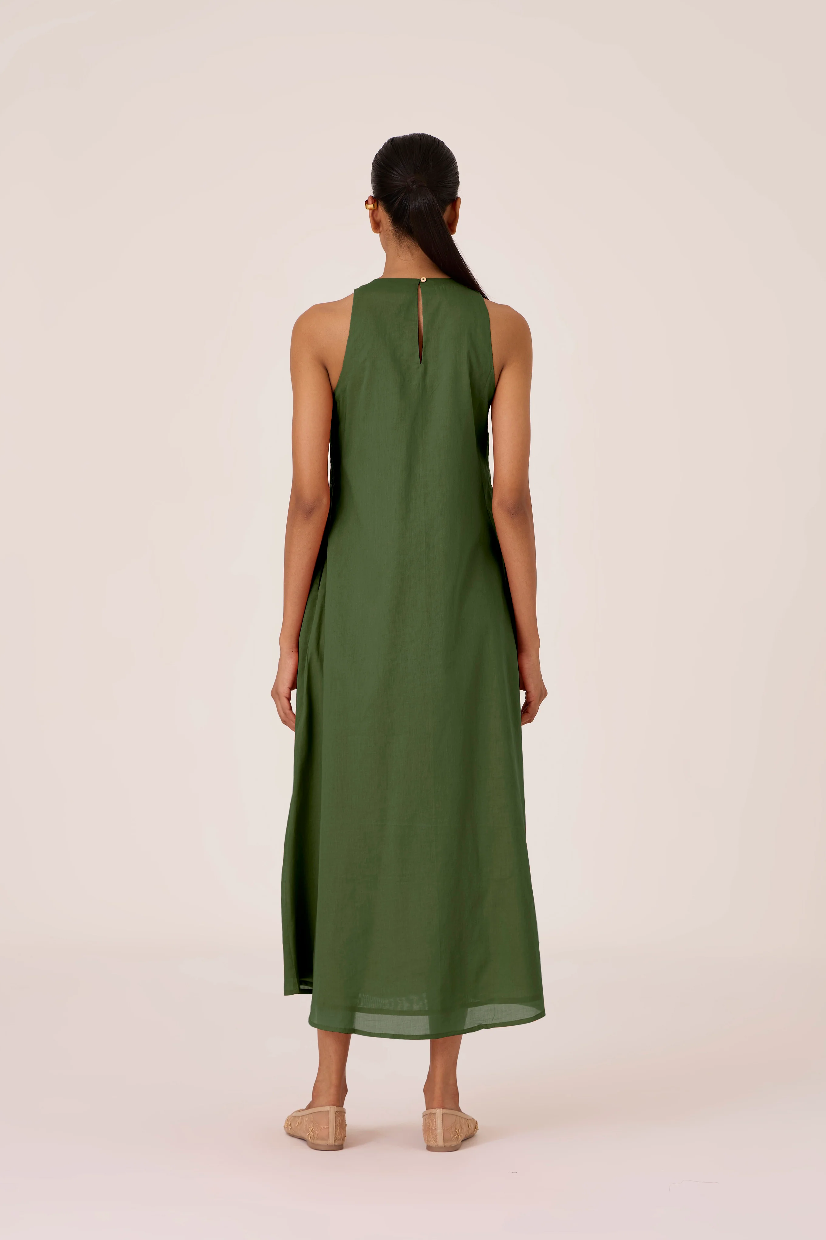 Amani Green Embroidered Dress - Image 7