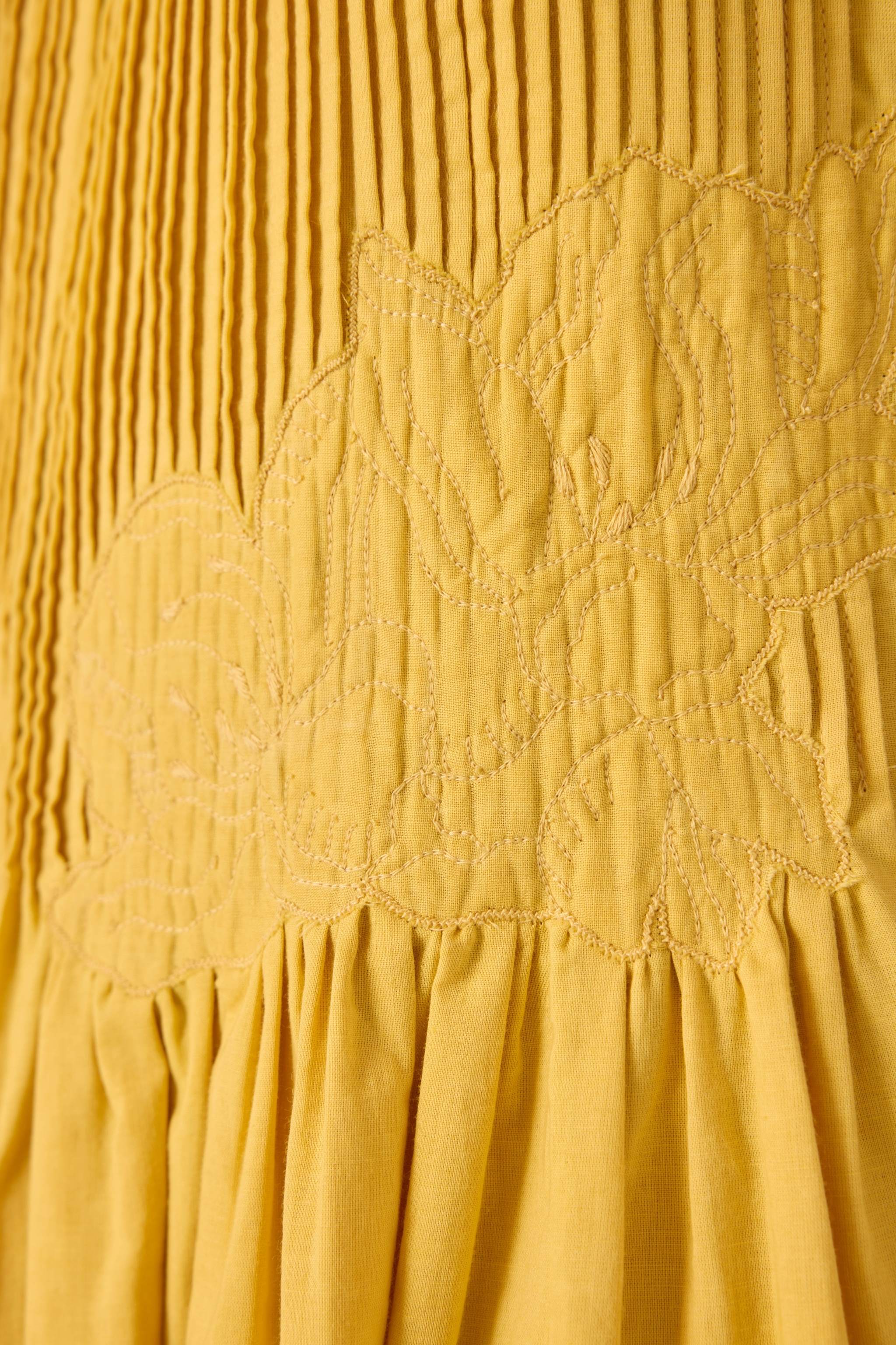 Amani Yellow Embroidered Dress - Image 8