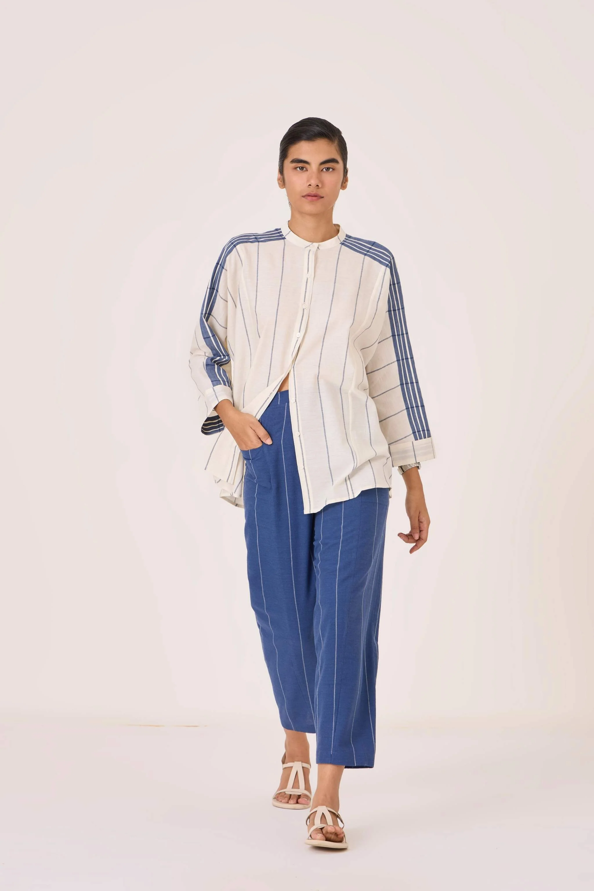 Amer Off White Handwoven Boxy Shirt - Image 10