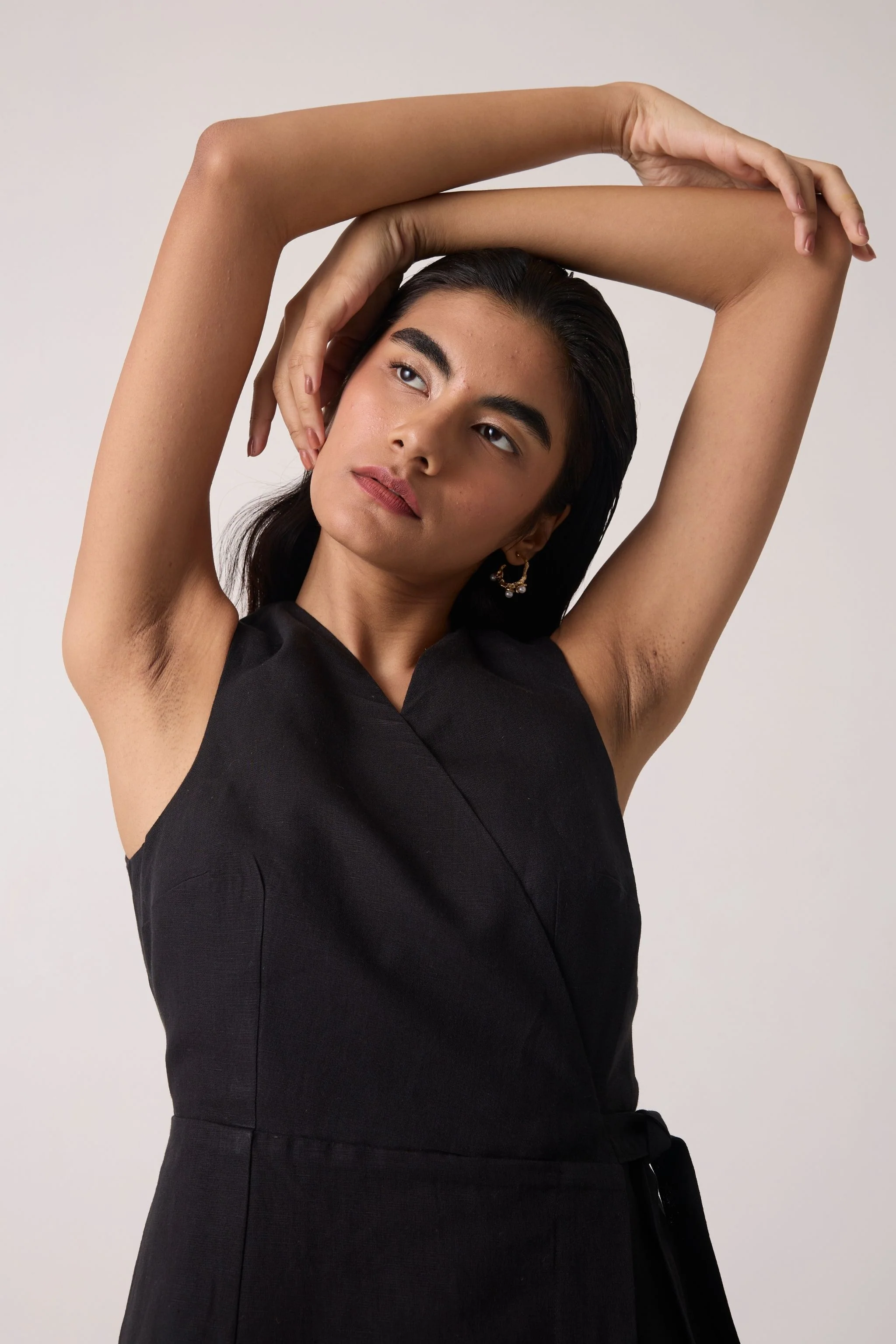Arandi Black Wrap Dress - Image 6