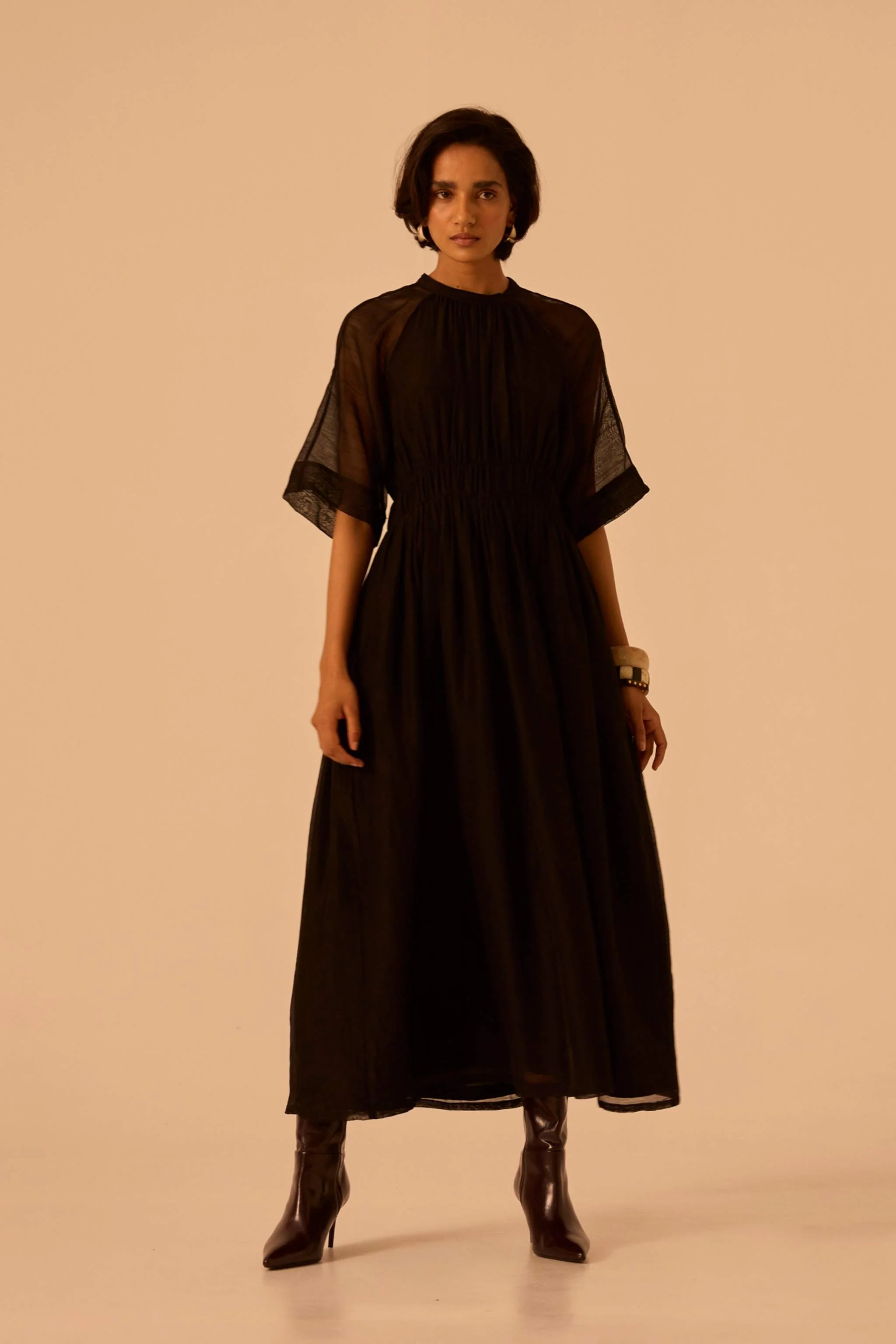 Arha Black Handwoven Dress - Image 10