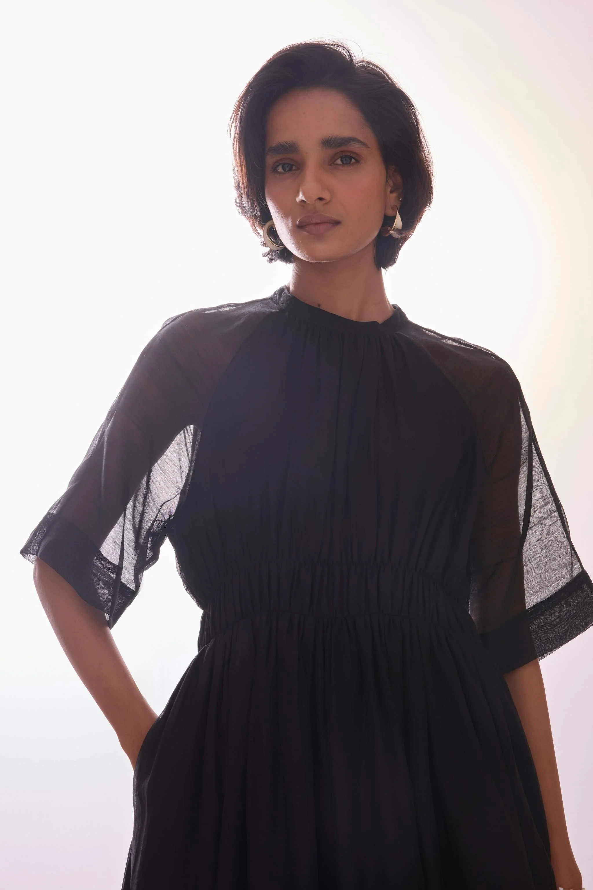 Arha Black Handwoven Dress - Image 6