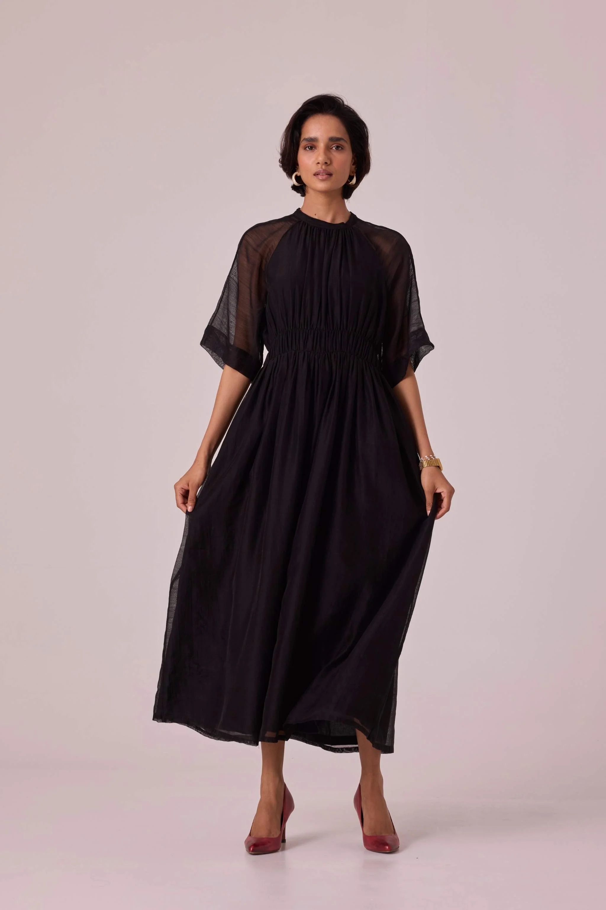 Arha Black Handwoven Dress - Image 8