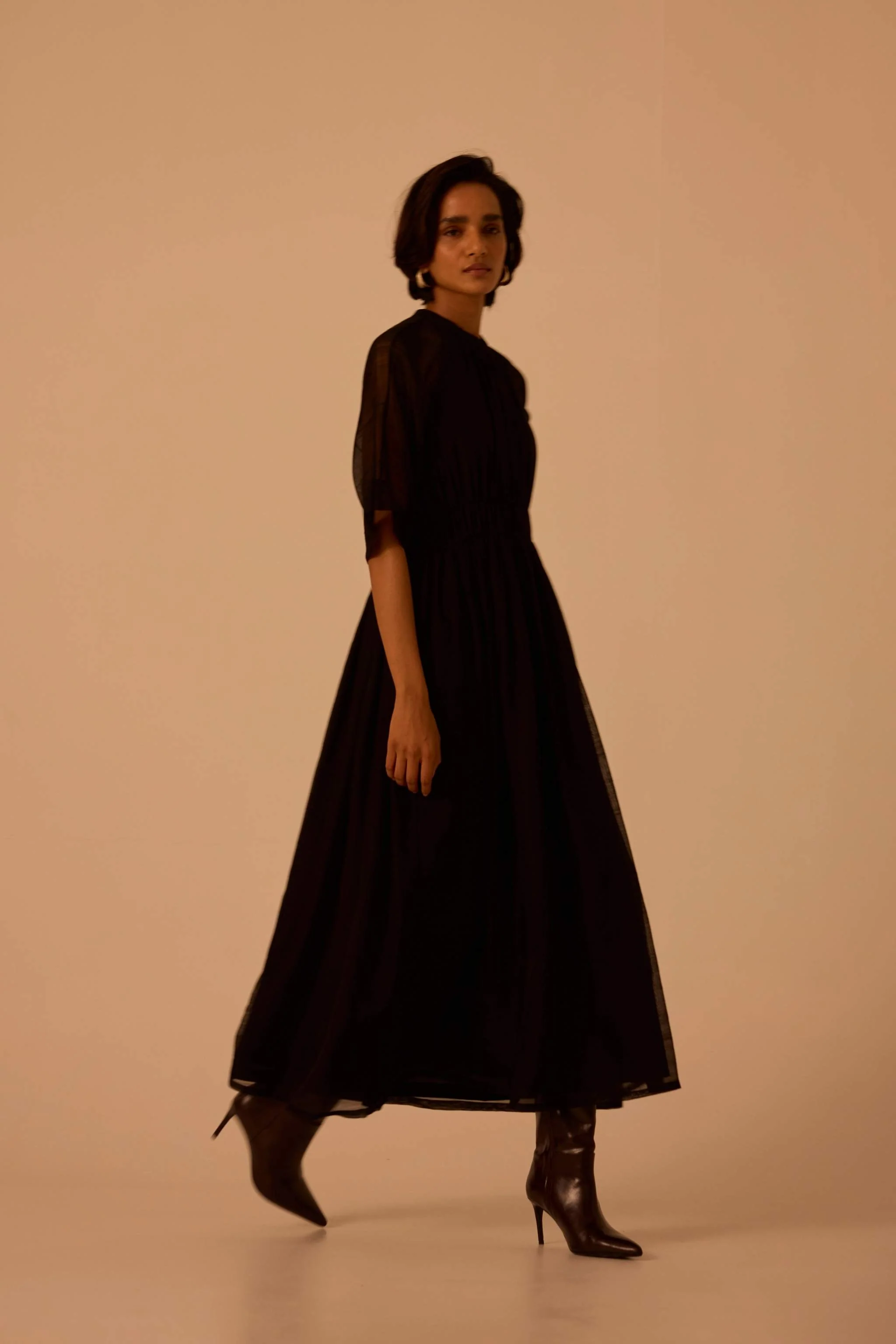 Arha Black Handwoven Dress - Image 9