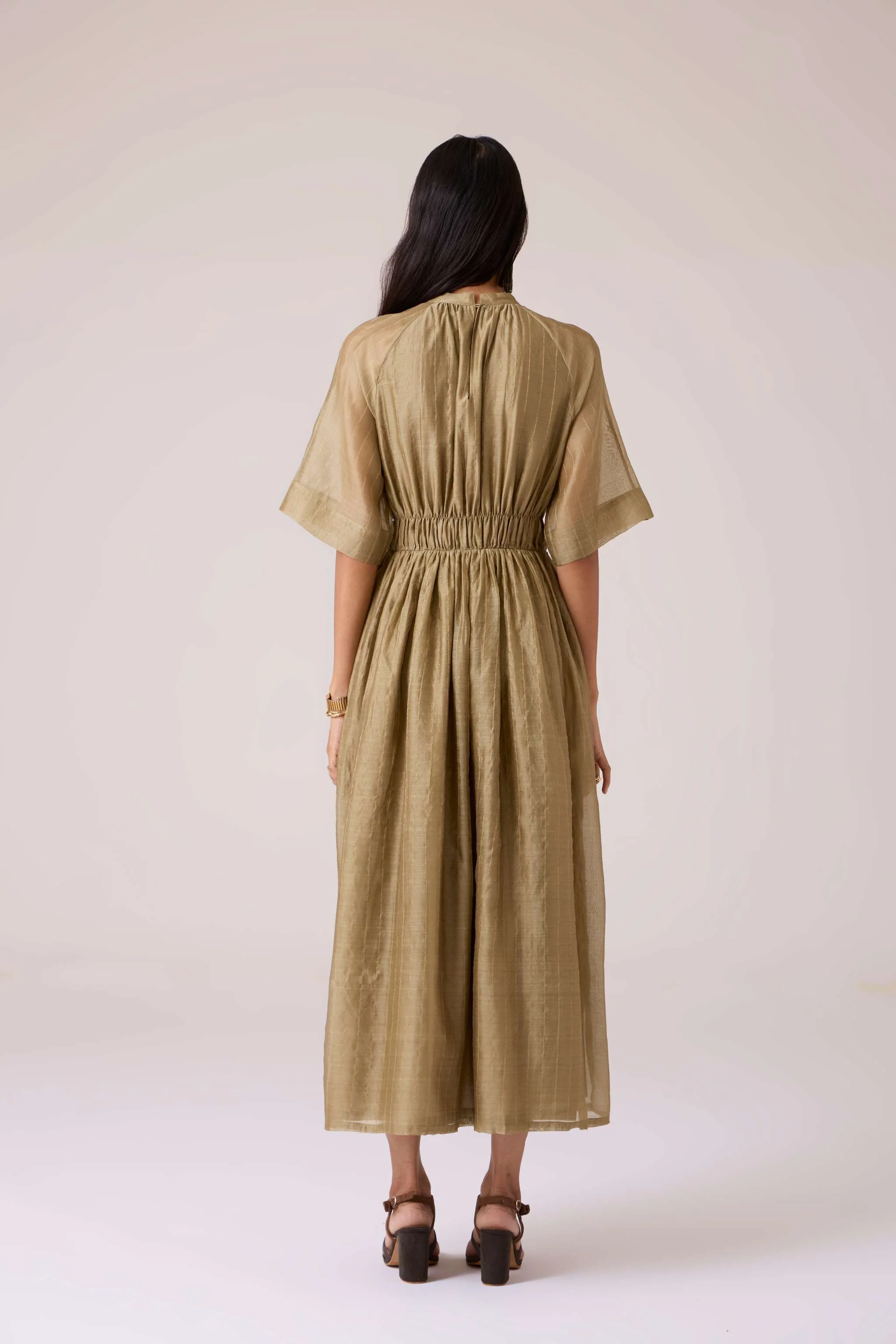 Arha Olive Handwoven Dress - Image 14