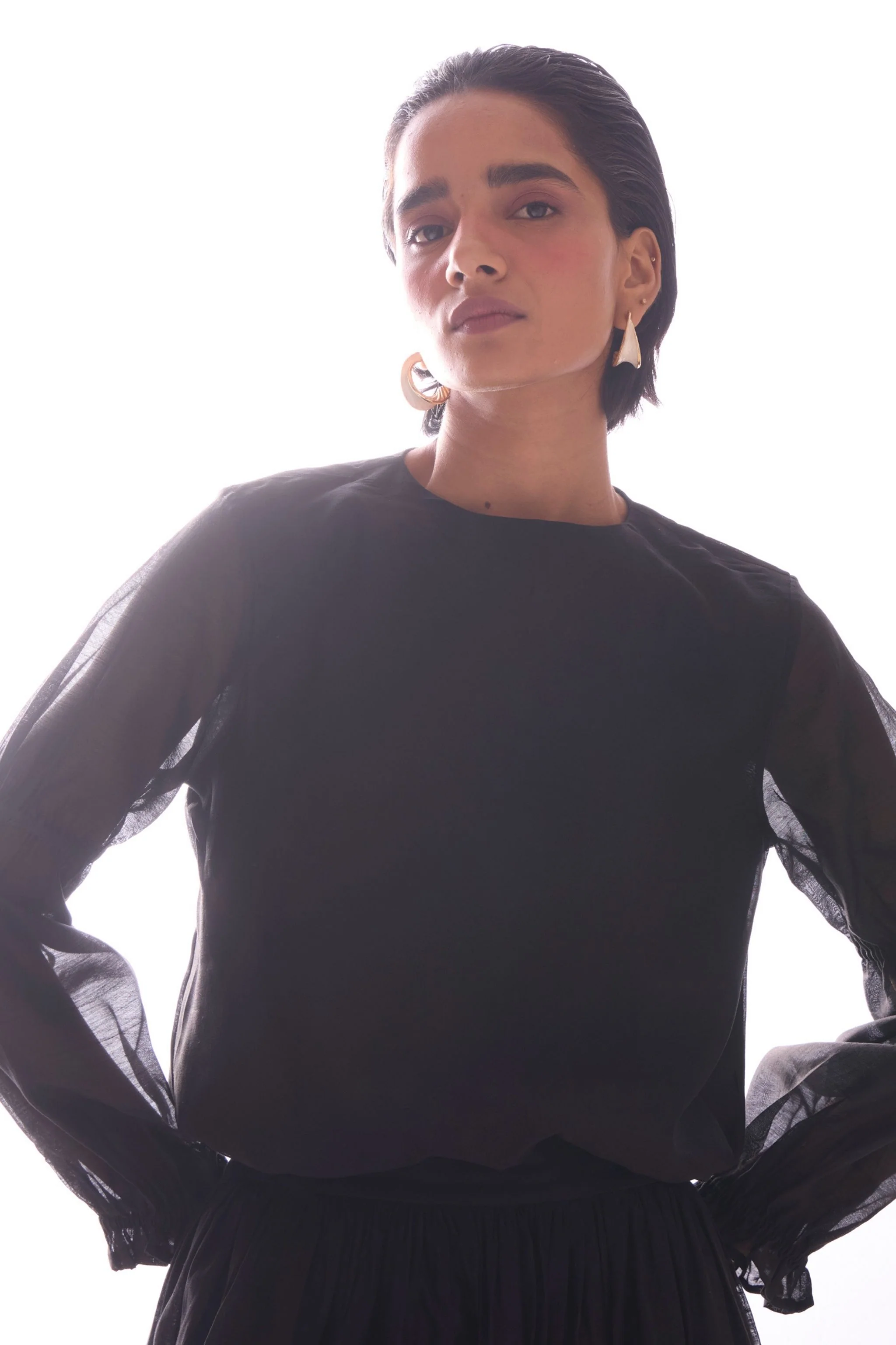 Atlas Black Handwoven Top - Image 10