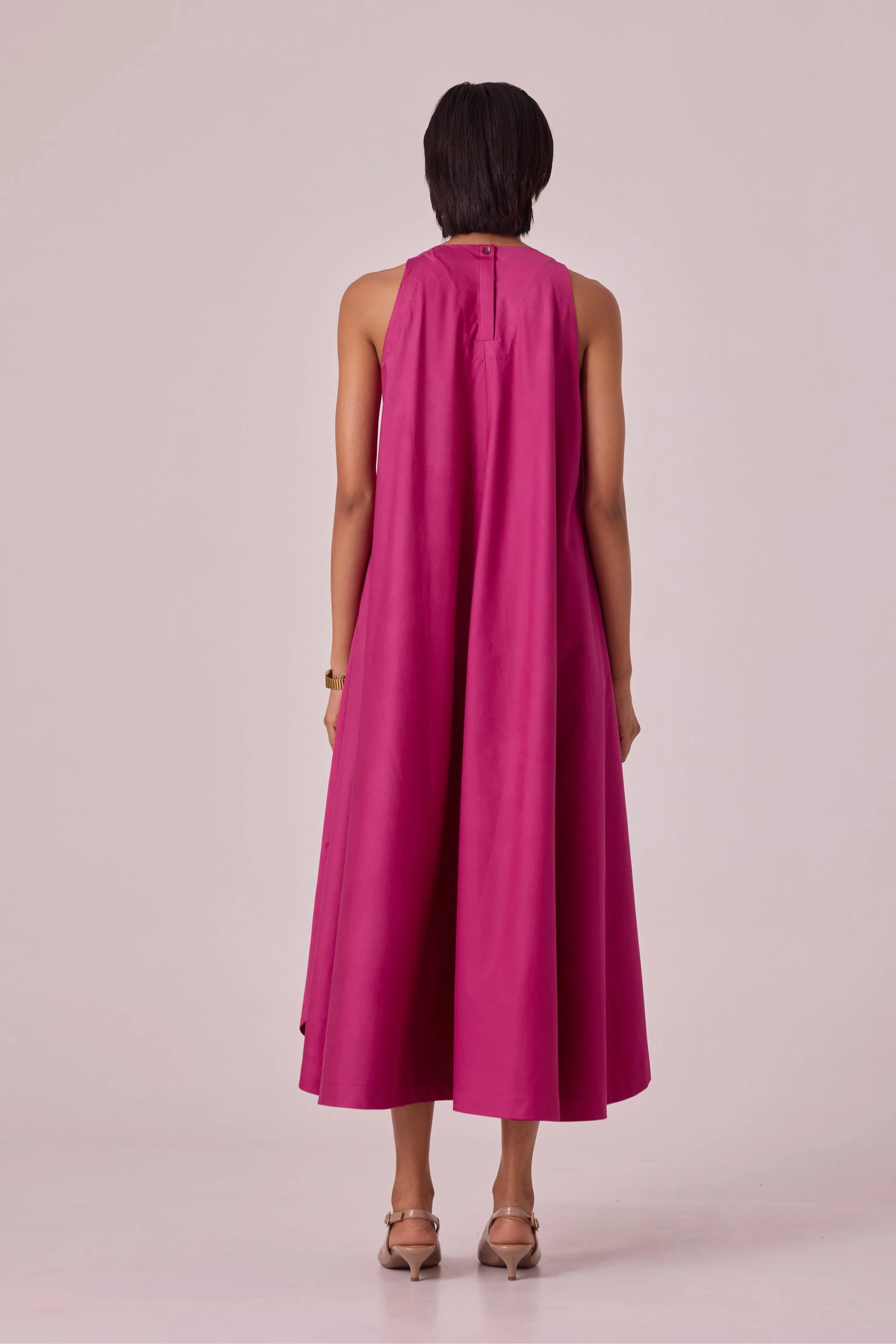 Audric Pink Midi Dress - Image 11