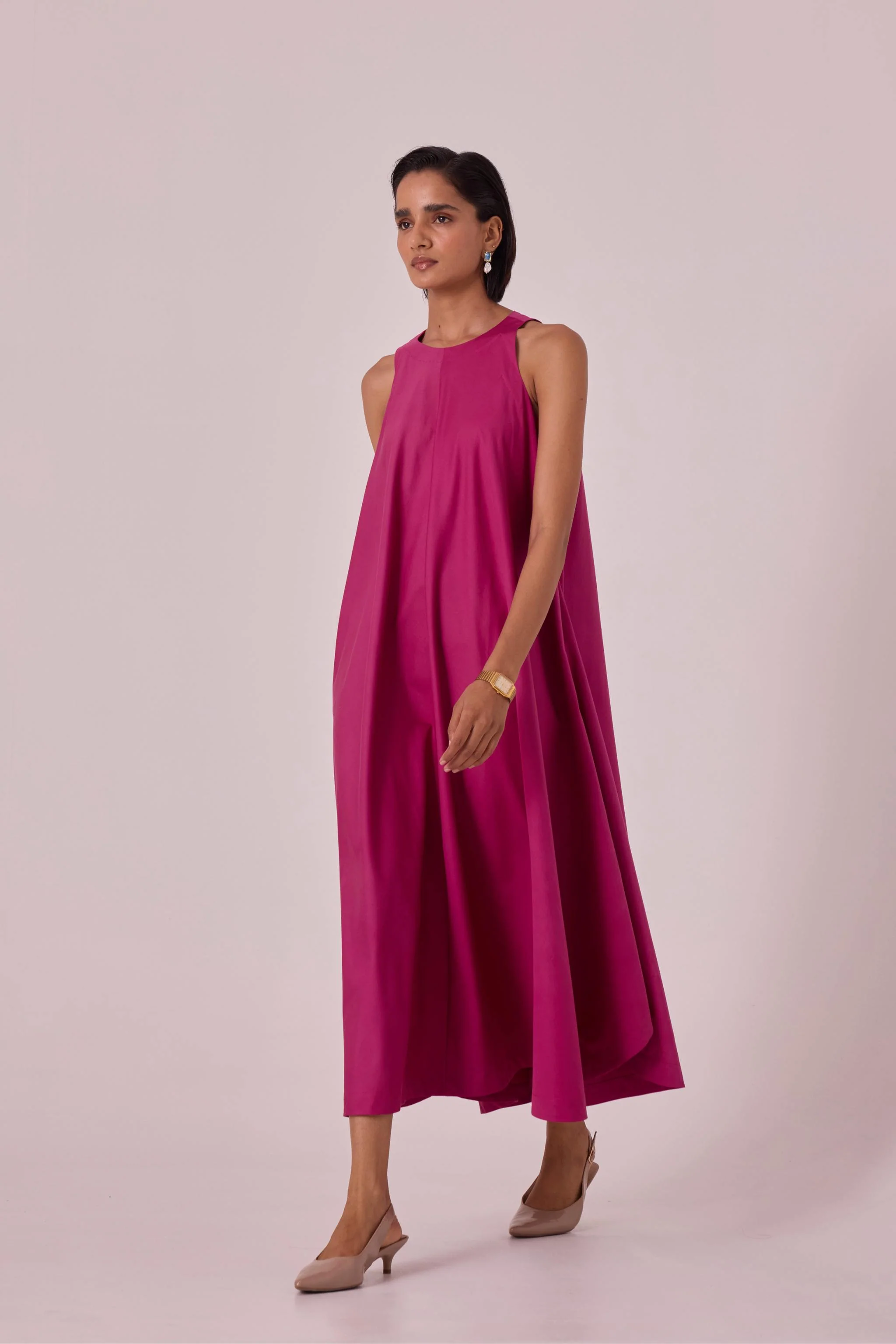 Audric Pink Midi Dress - Image 7