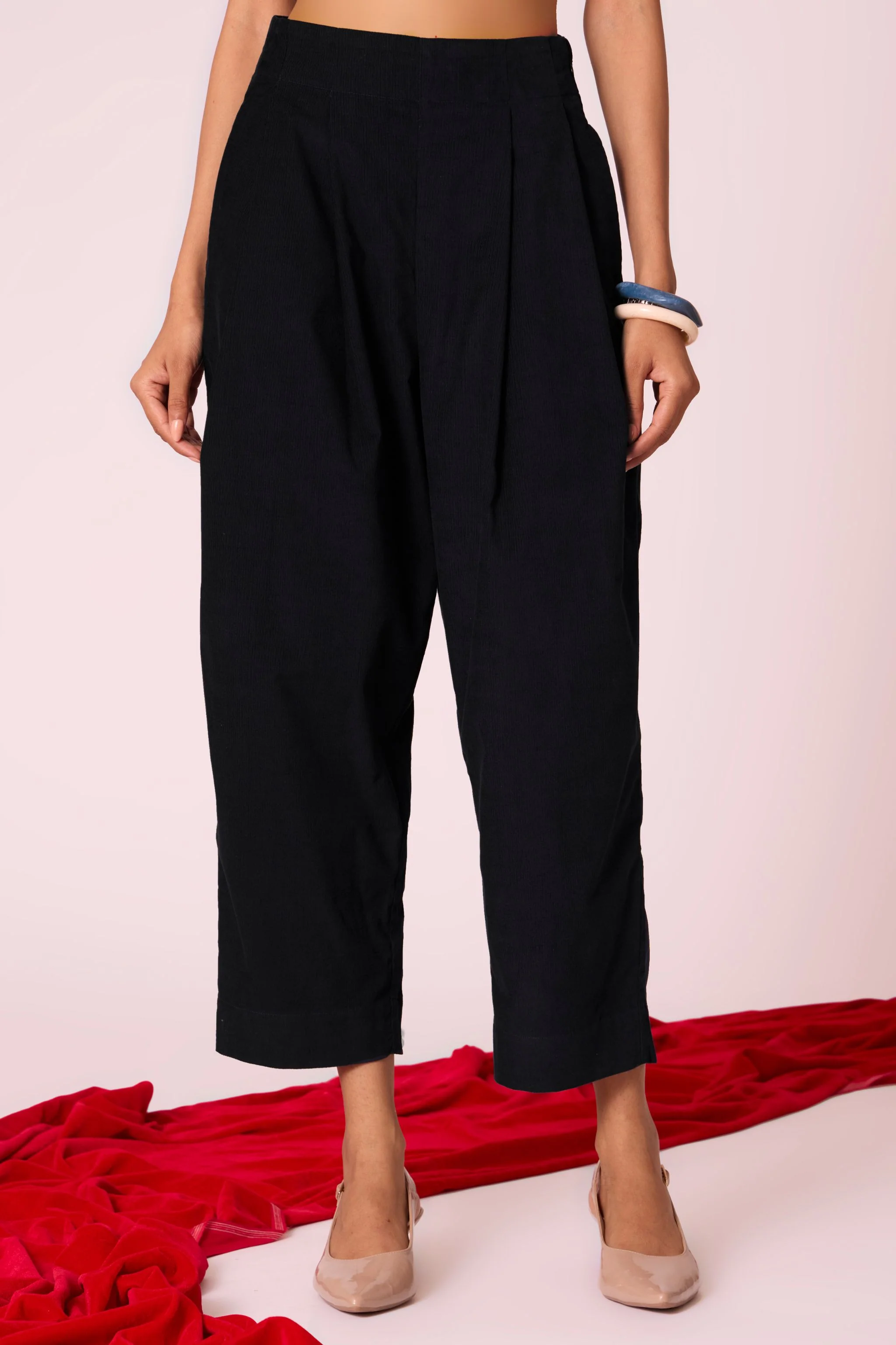 Bandra Black Needlecord Pants - Image 3