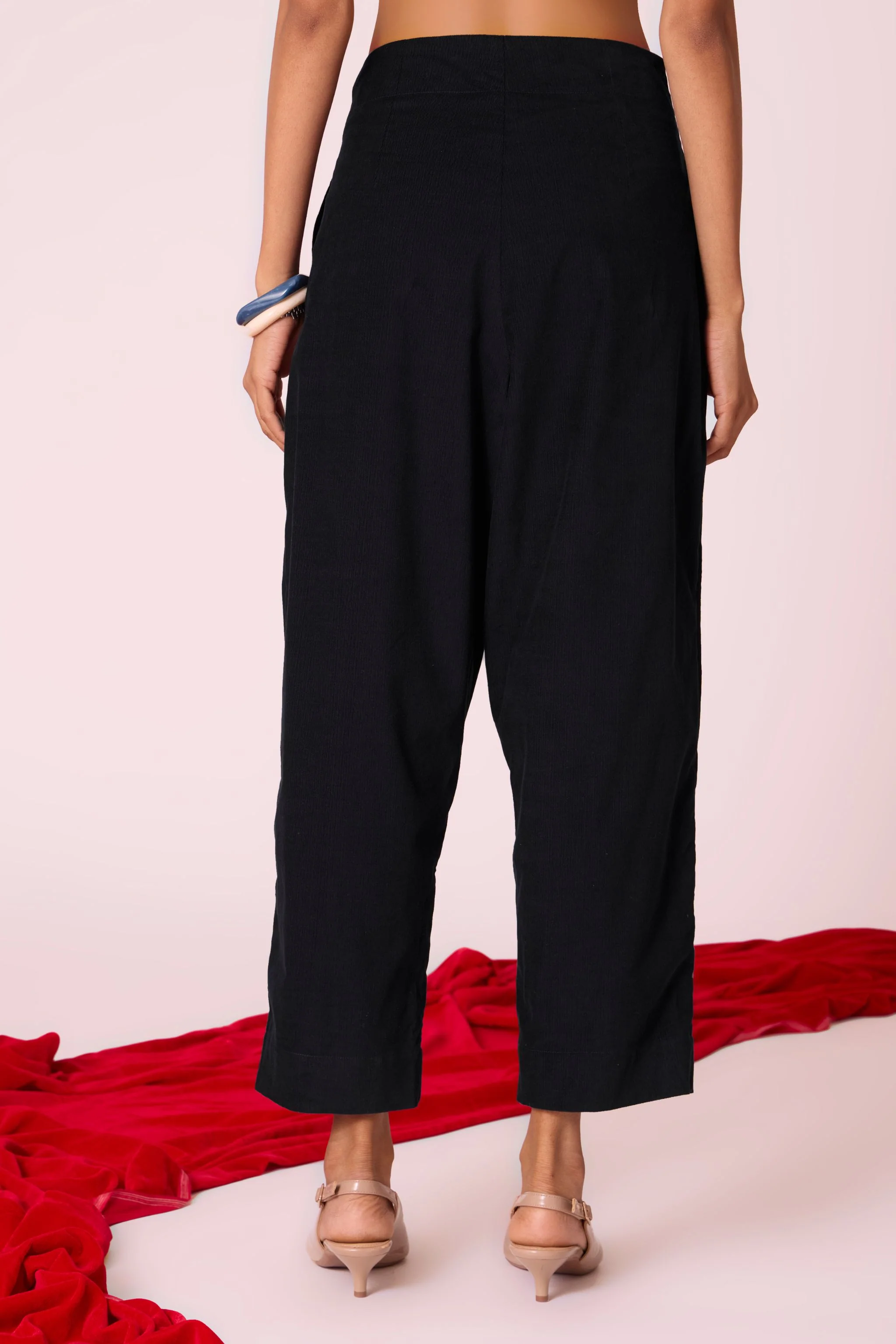 Bandra Black Needlecord Pants - Image 8