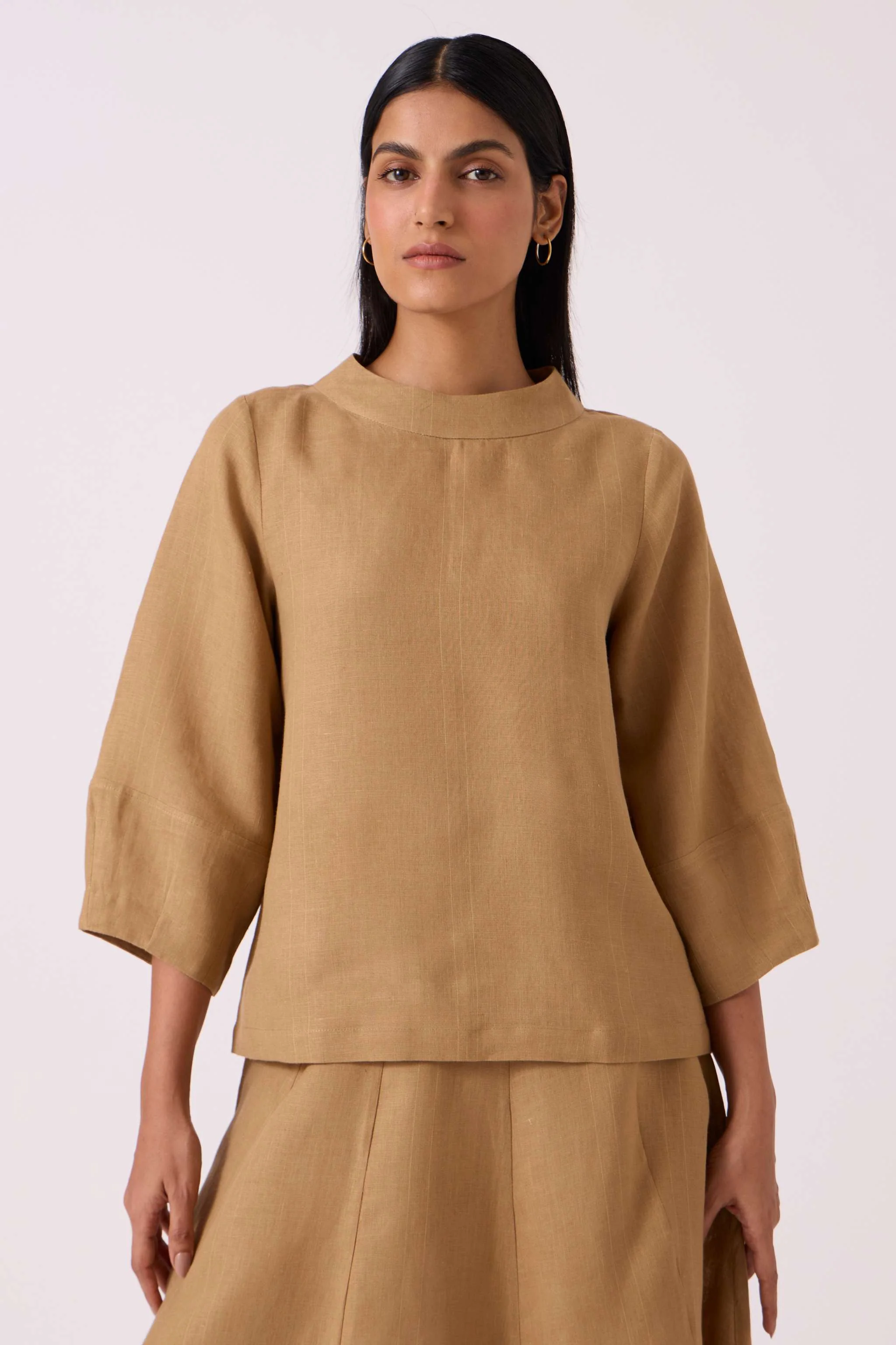 Bertie Tan Linen Top - Image 3