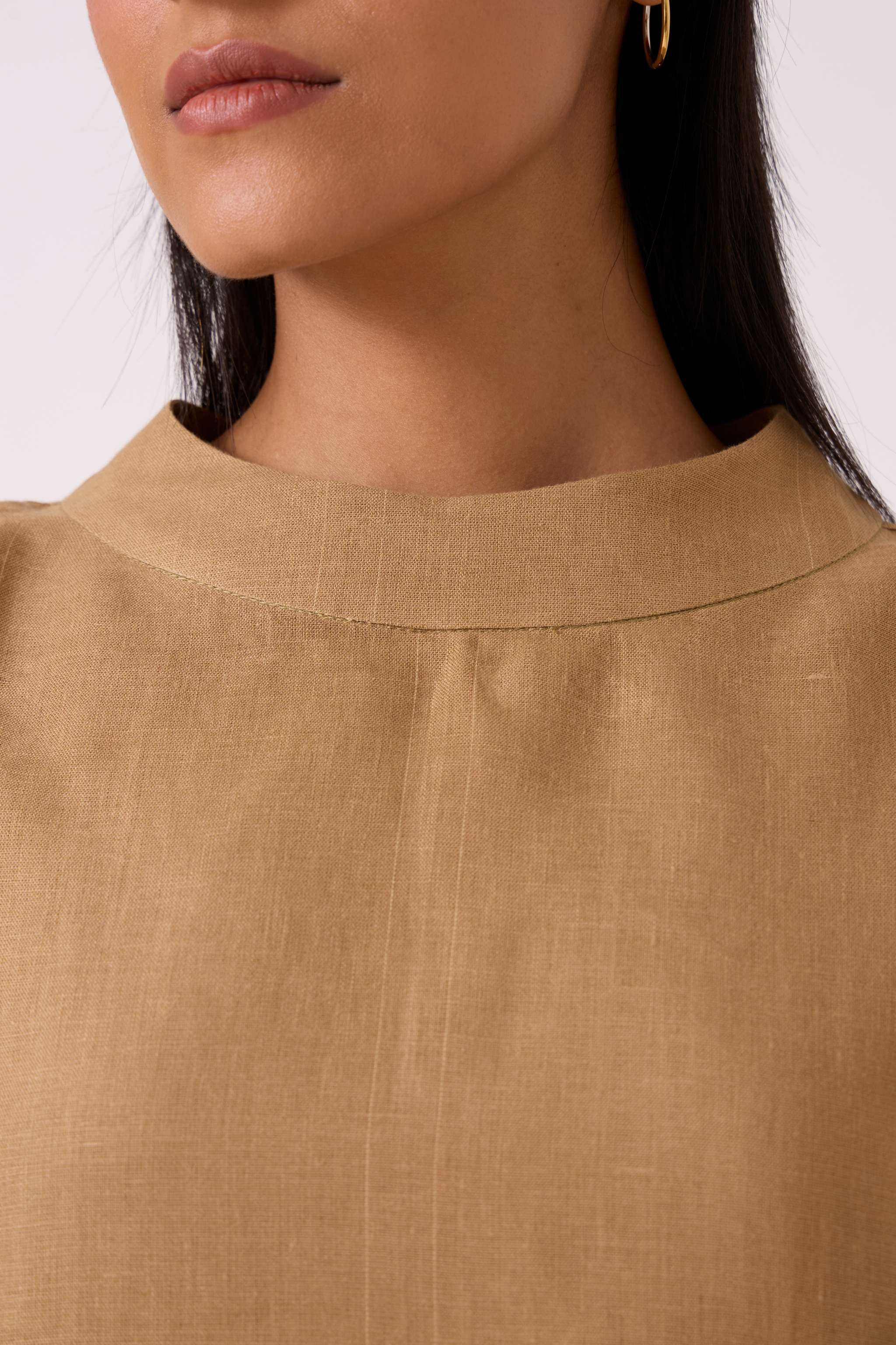 Bertie Tan Linen Top - Image 5
