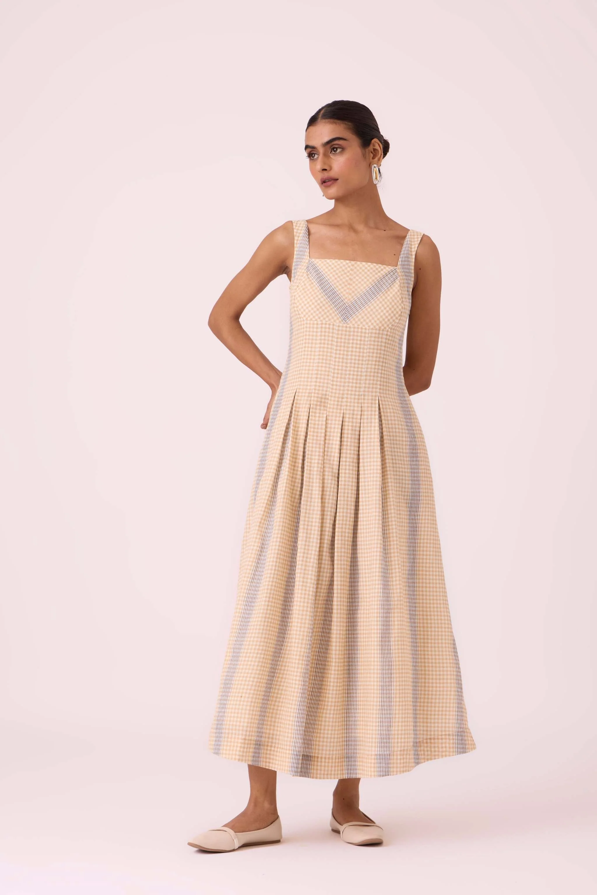 Bosie Beige Handwoven Dress - Image 10