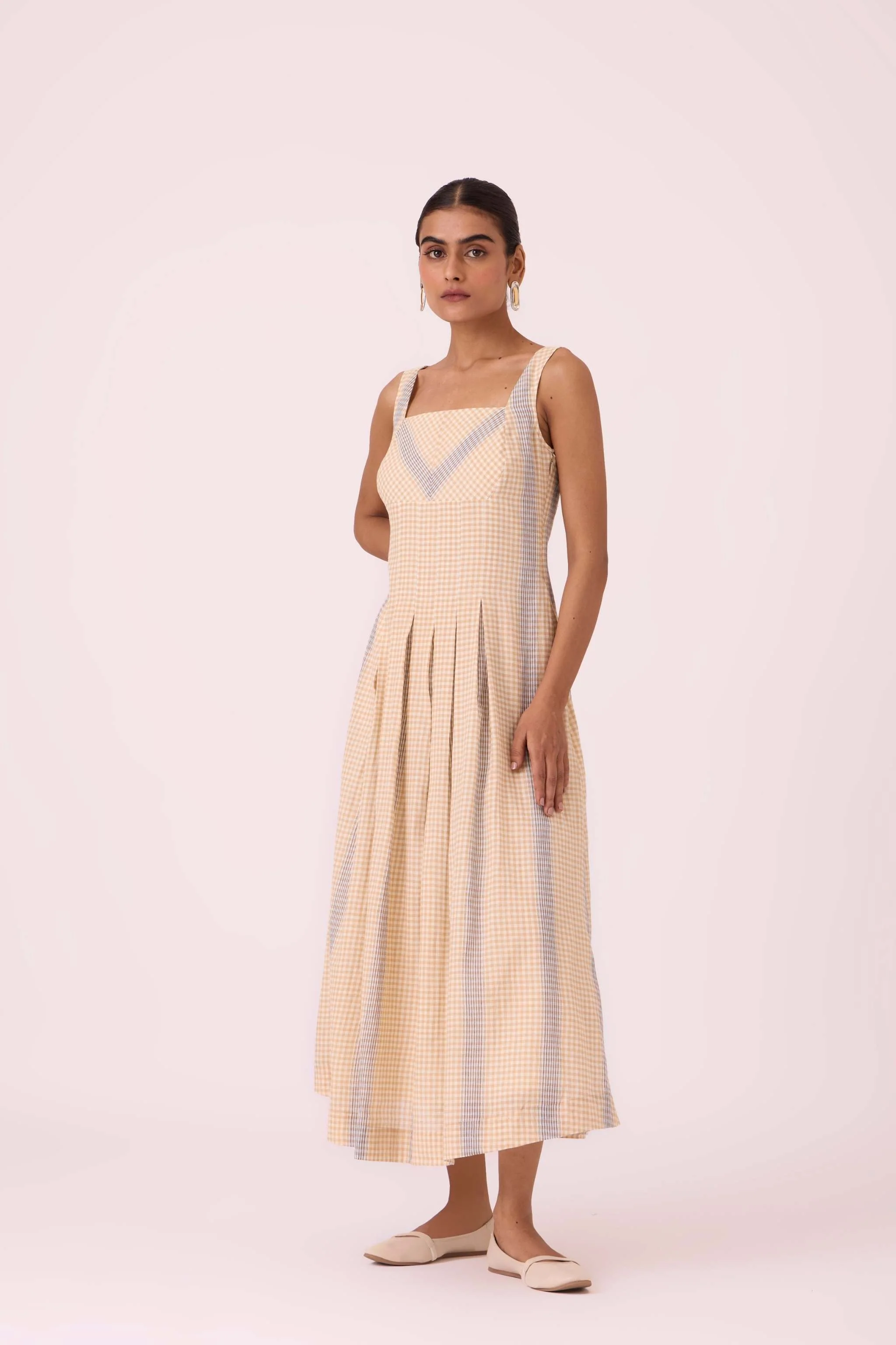 Bosie Beige Handwoven Dress - Image 11