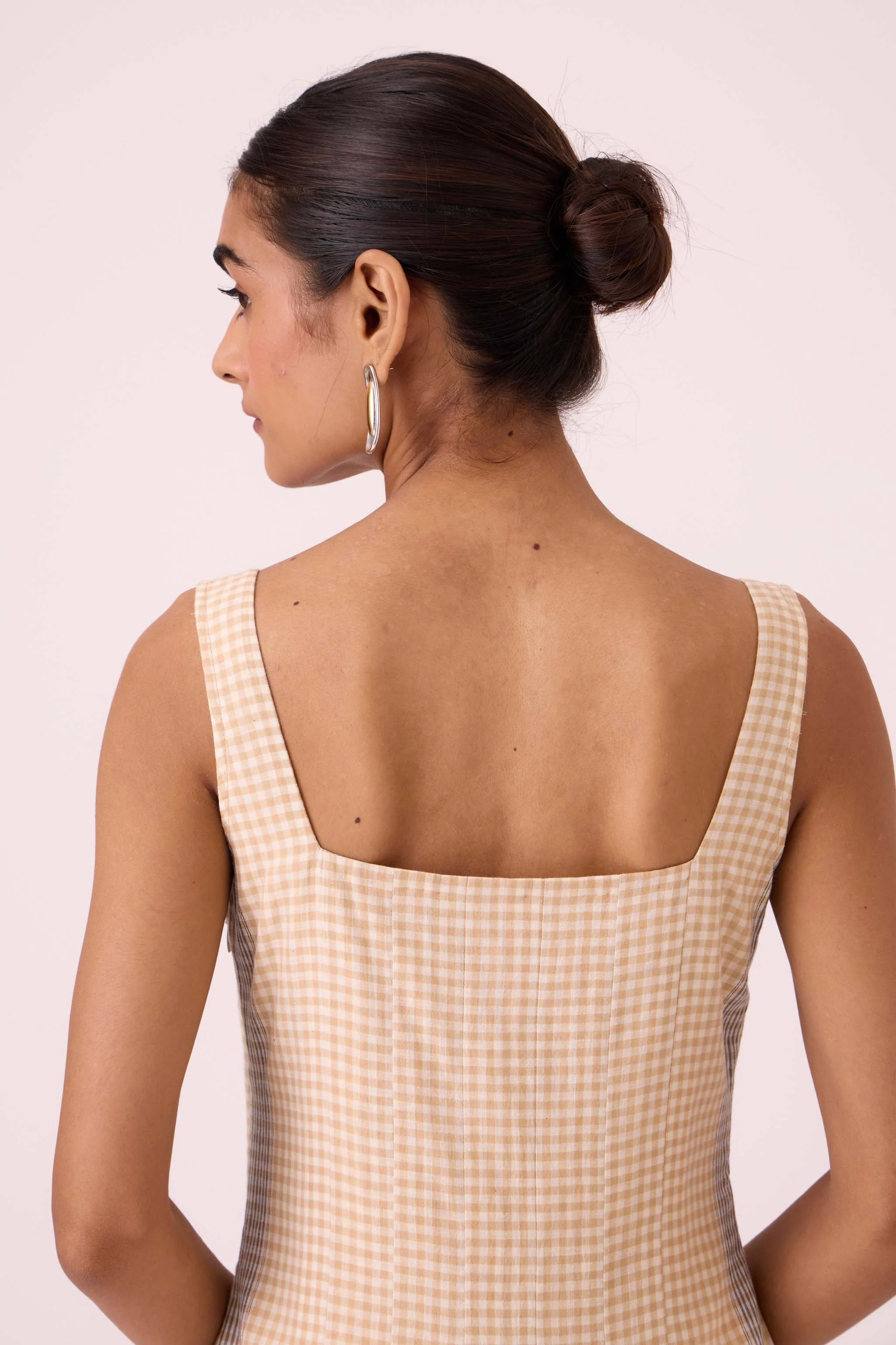 Bosie Beige Handwoven Dress - Image 12