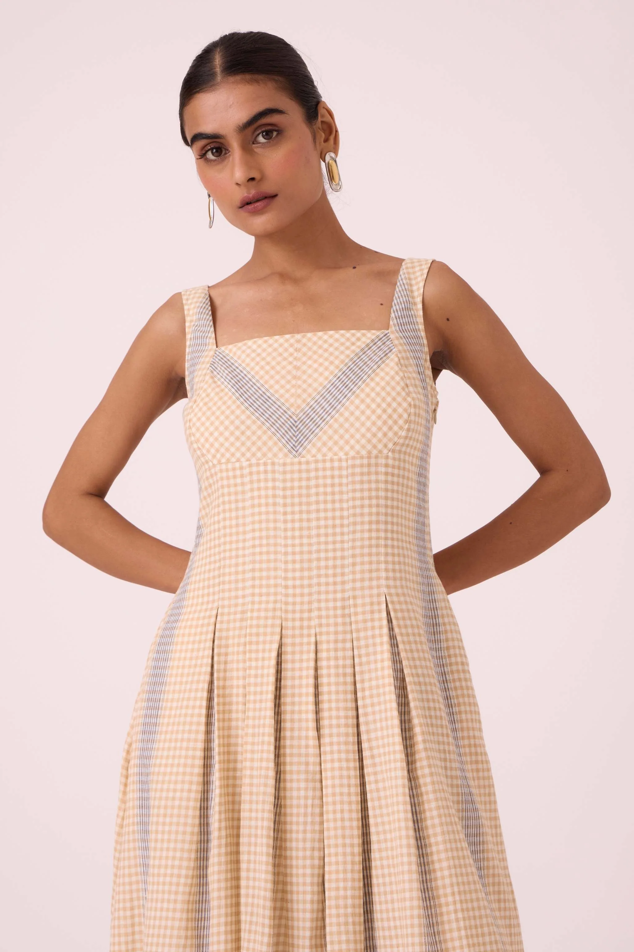Bosie Beige Handwoven Dress - Image 3