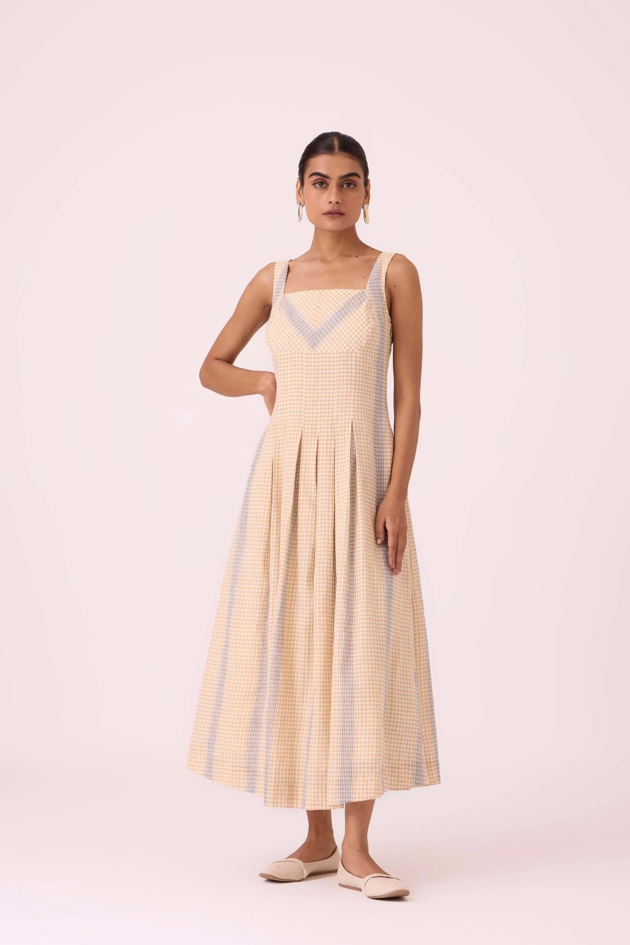 Bosie Beige Handwoven Dress - Image 5