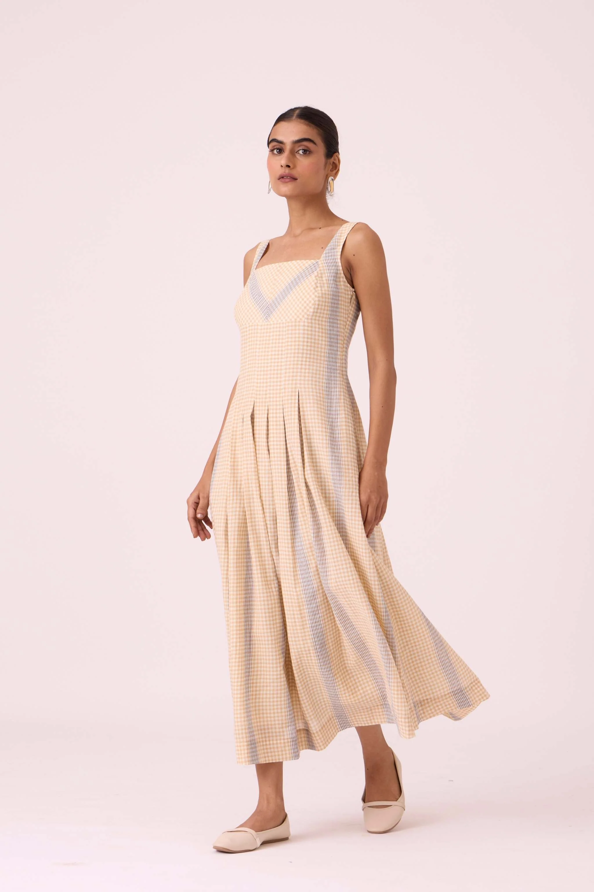 Bosie Beige Handwoven Dress - Image 6