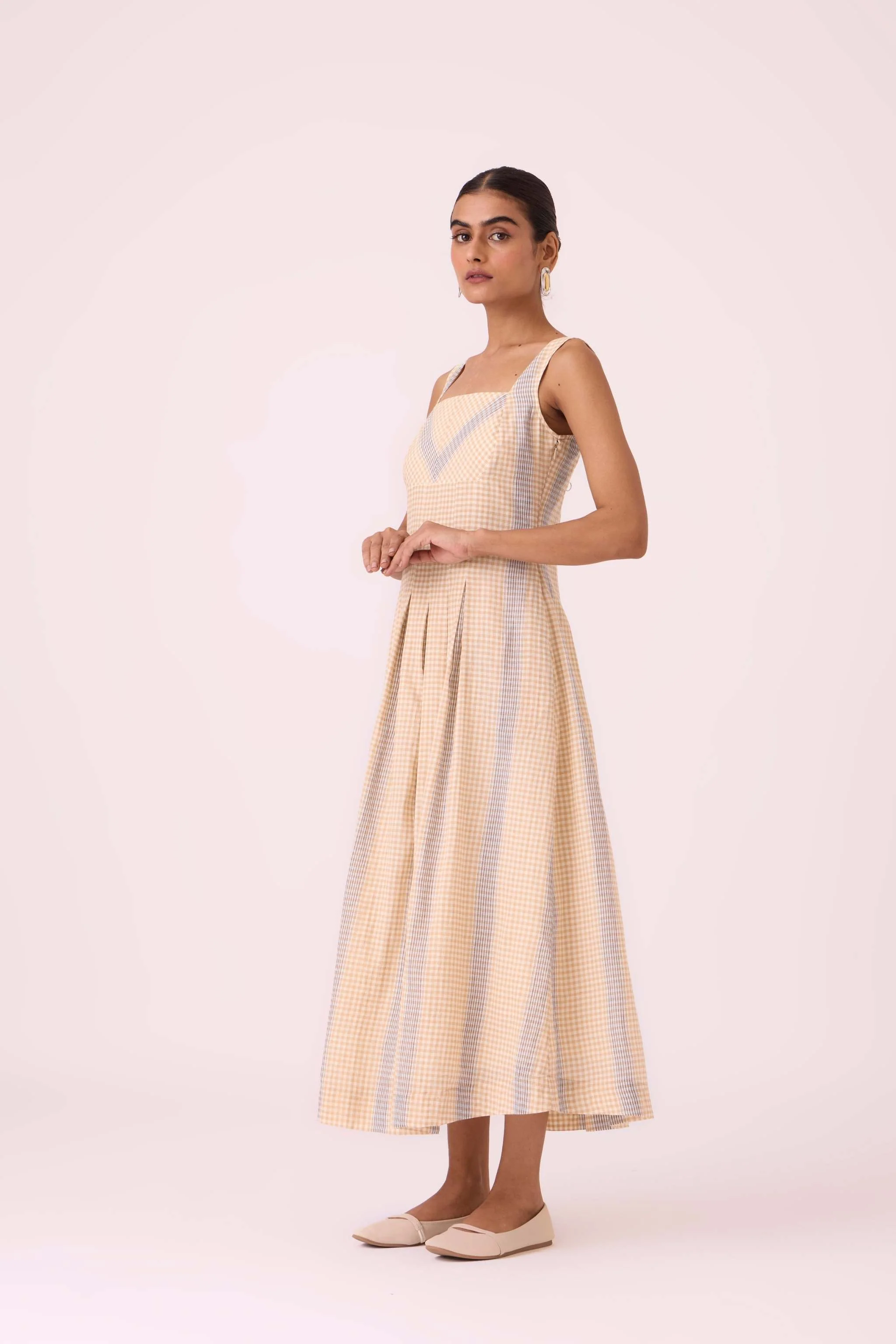 Bosie Beige Handwoven Dress - Image 7