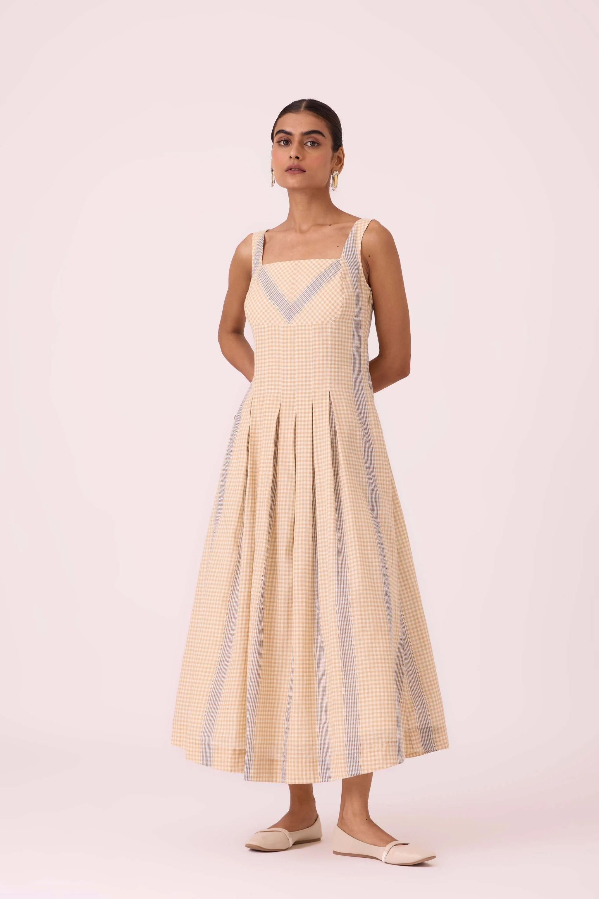 Bosie Beige Handwoven Dress - Image 9