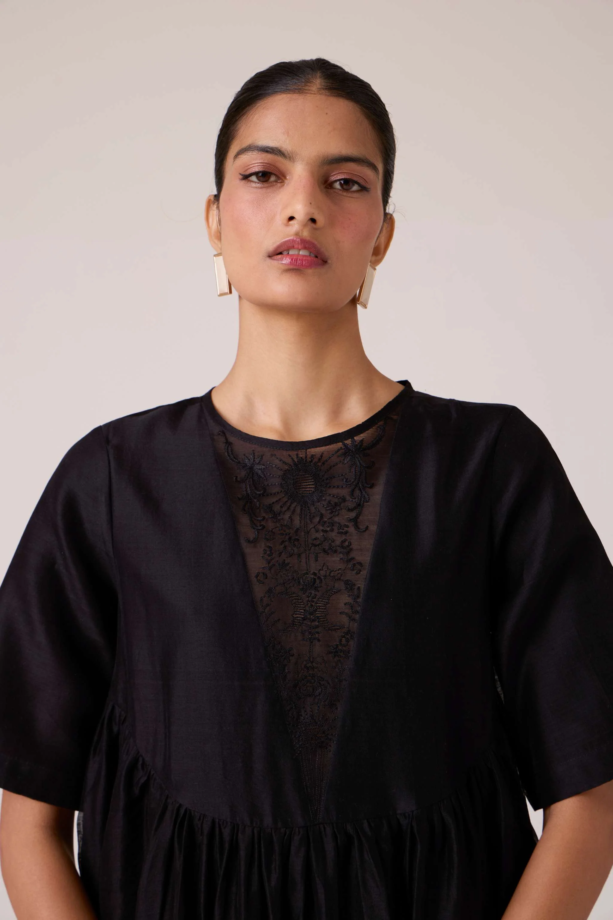 Callisto Black Handwoven Dress - Image 4