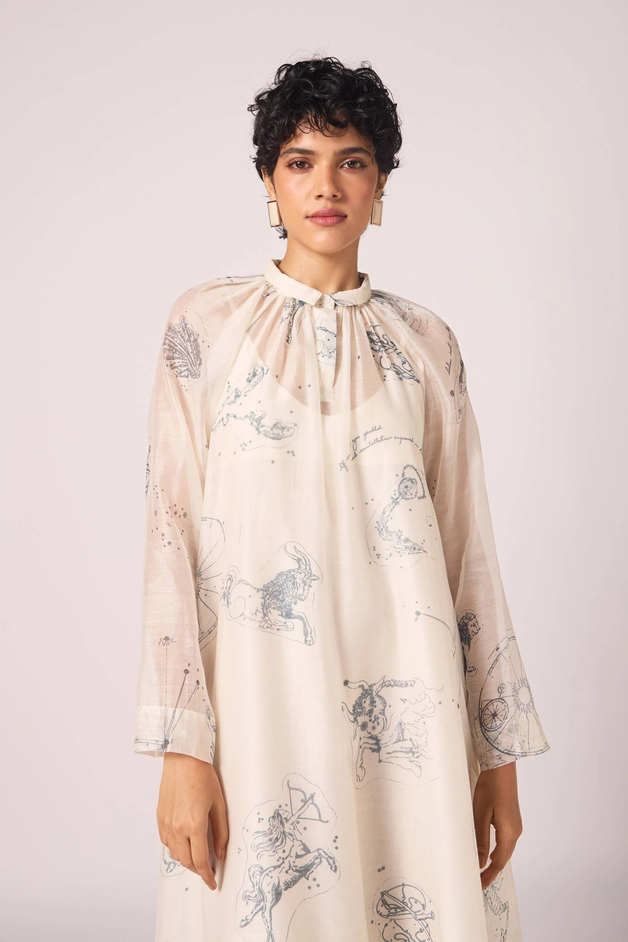 Cheryl Zodiac Print Handwoven Dress - Image 4