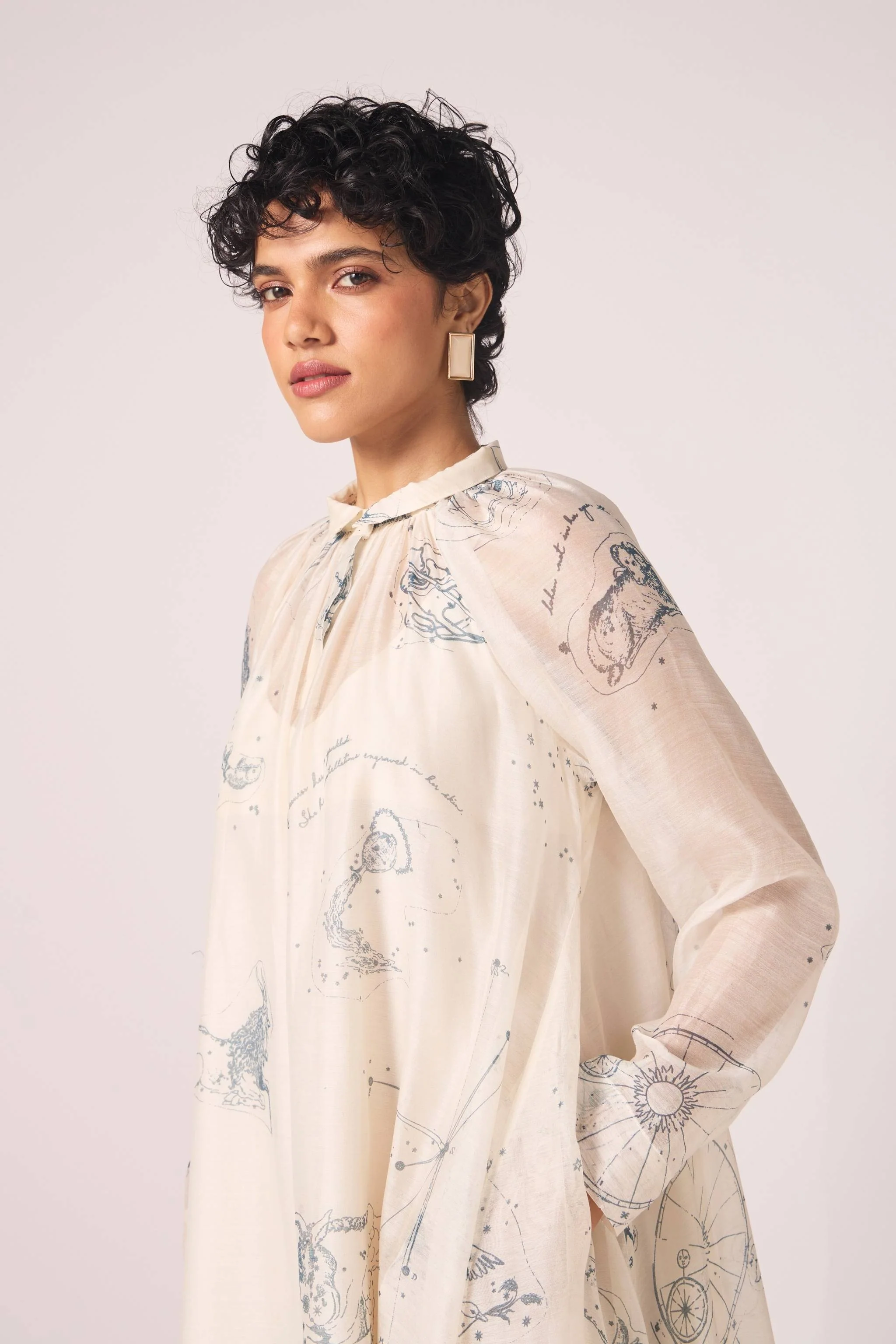 Cheryl Zodiac Print Handwoven Dress - Image 6