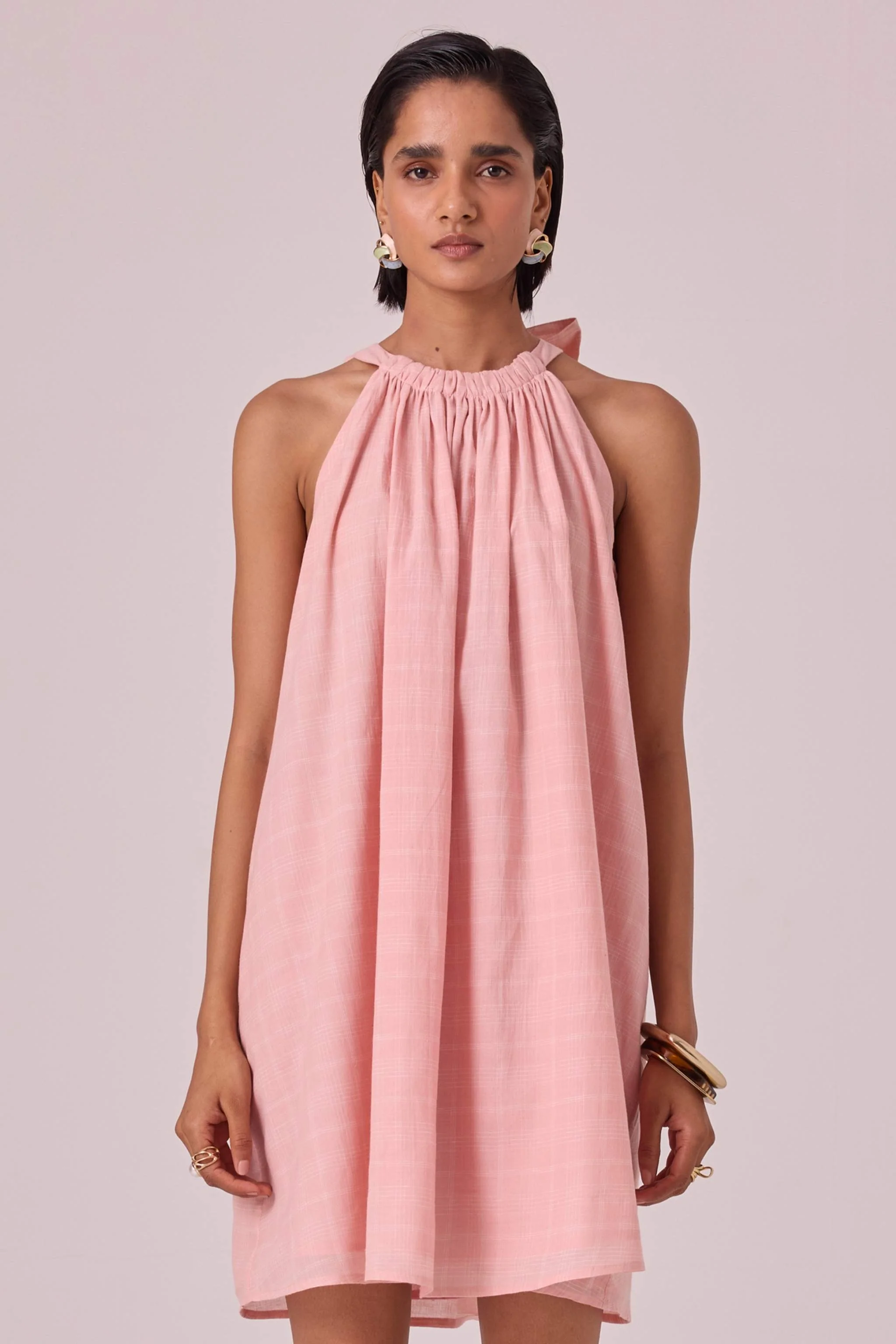 Chica Pink Handwoven Dress