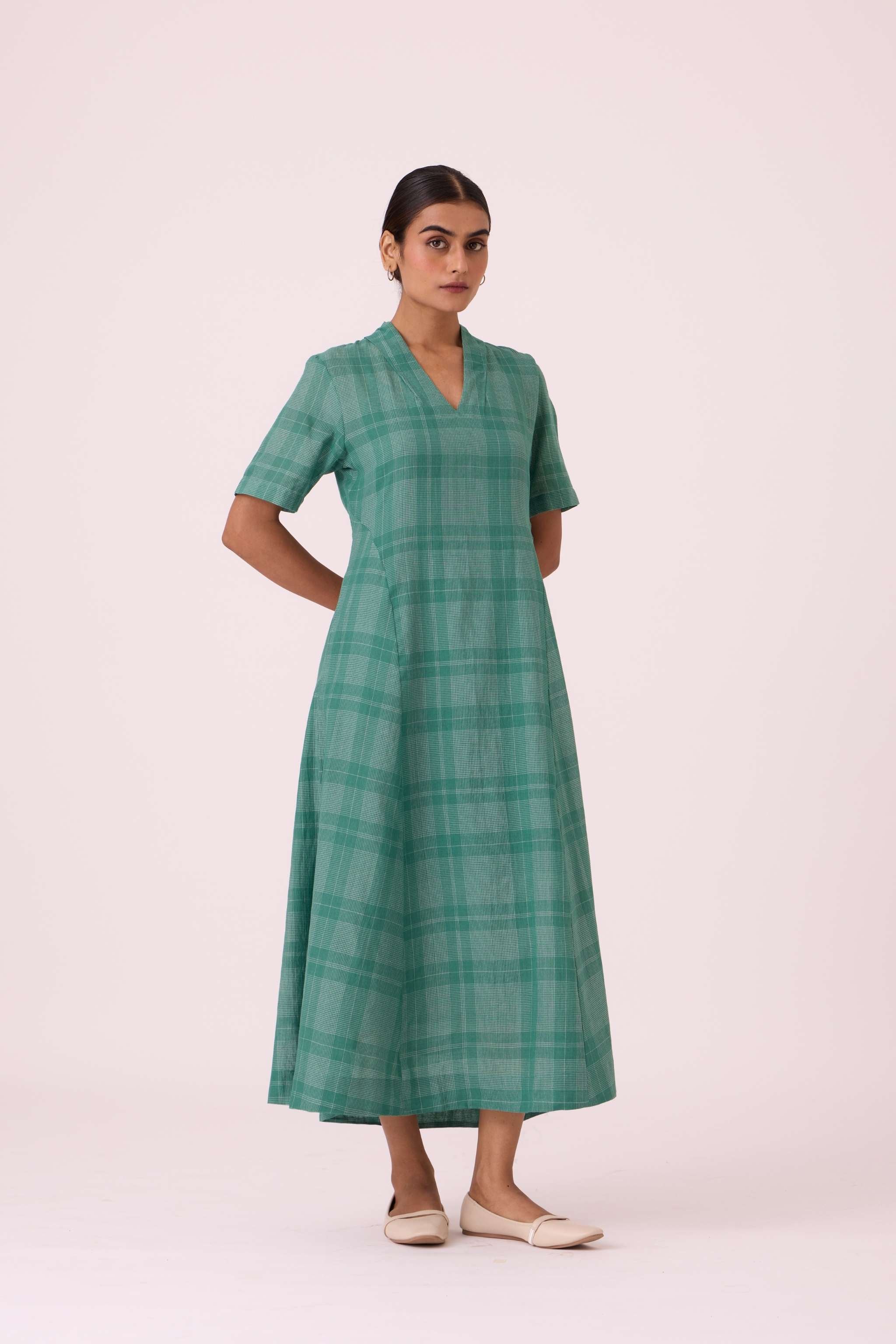 Clover Green Handwoven Dress - Image 10