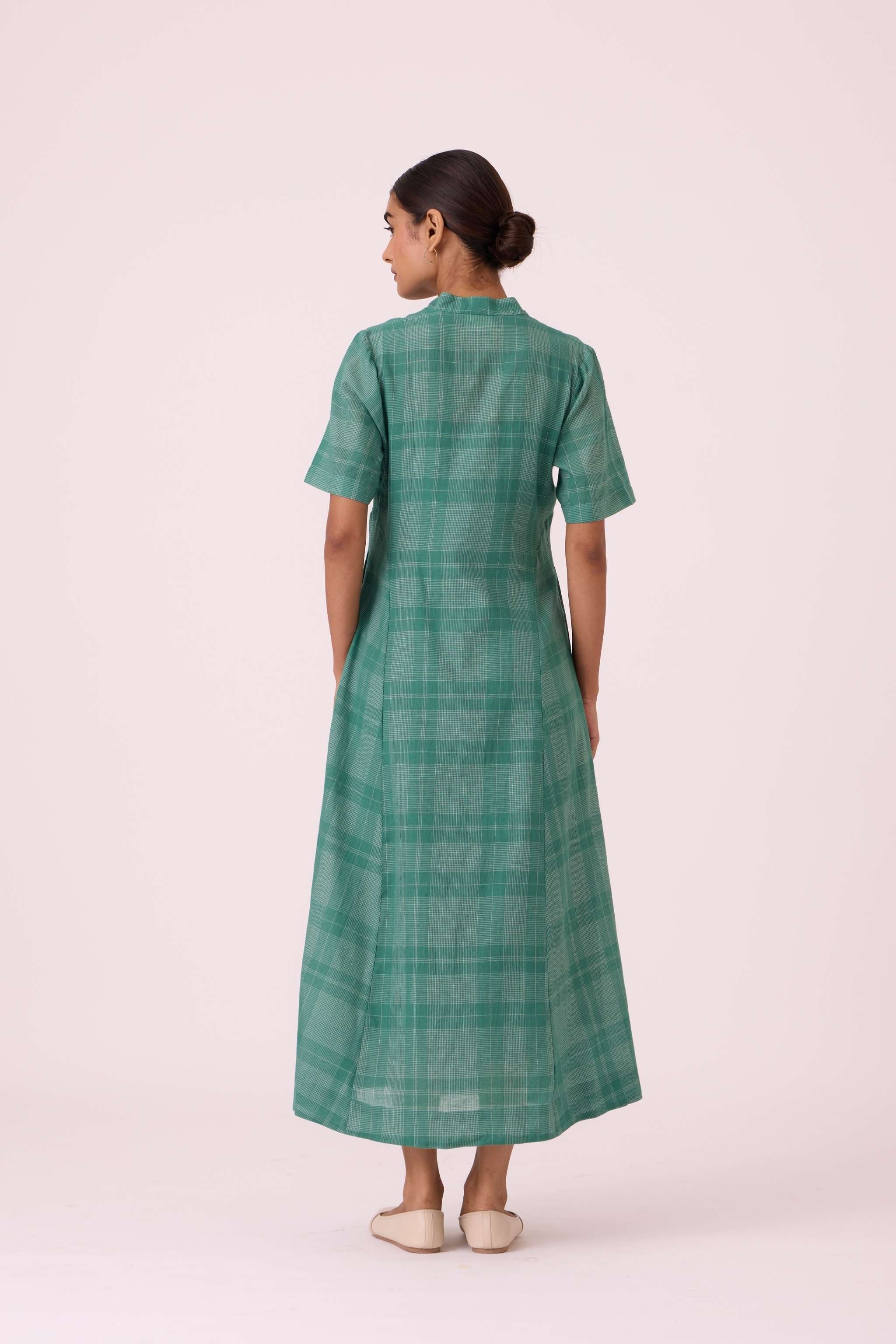 Clover Green Handwoven Dress - Image 12