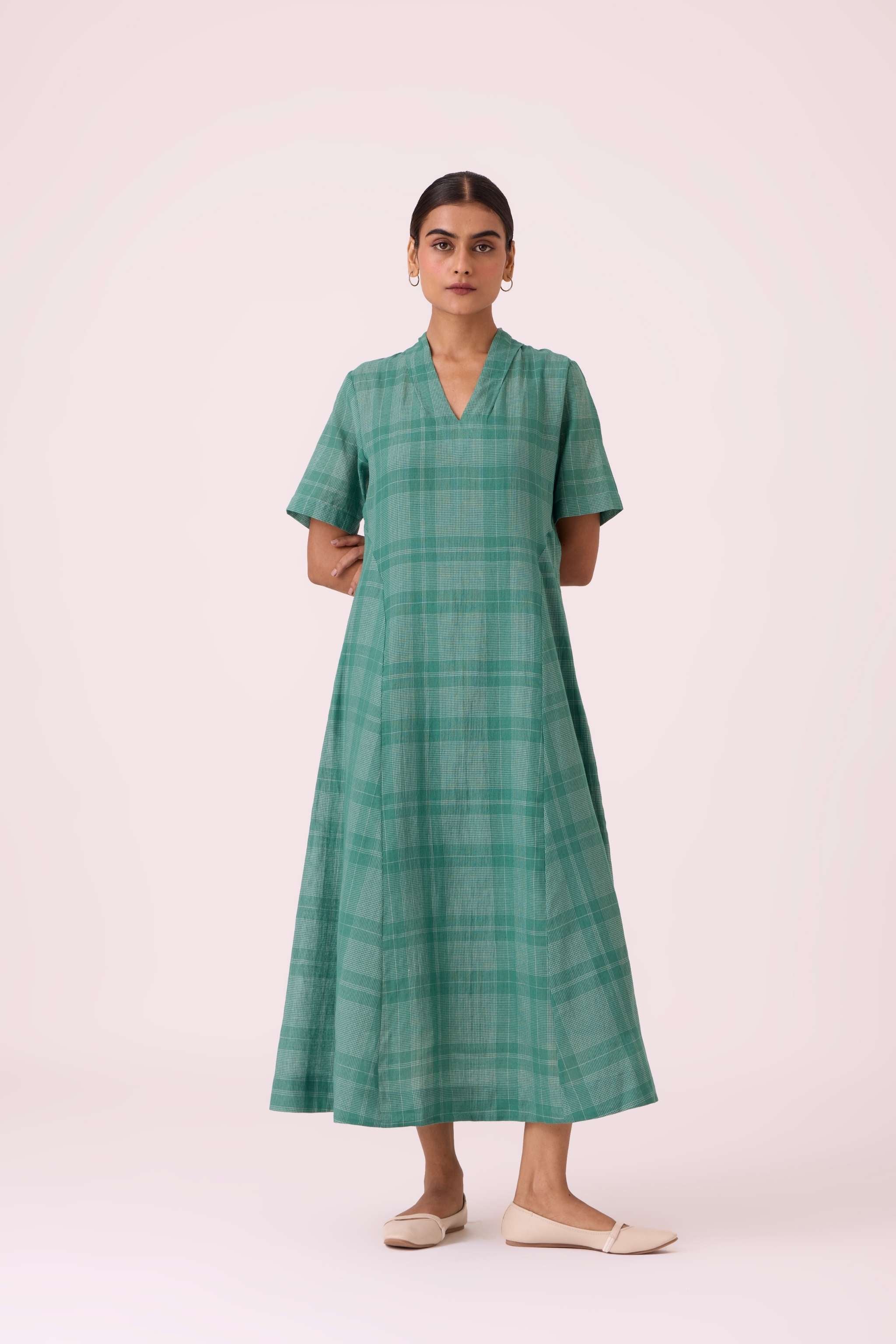 Clover Green Handwoven Dress - Image 13