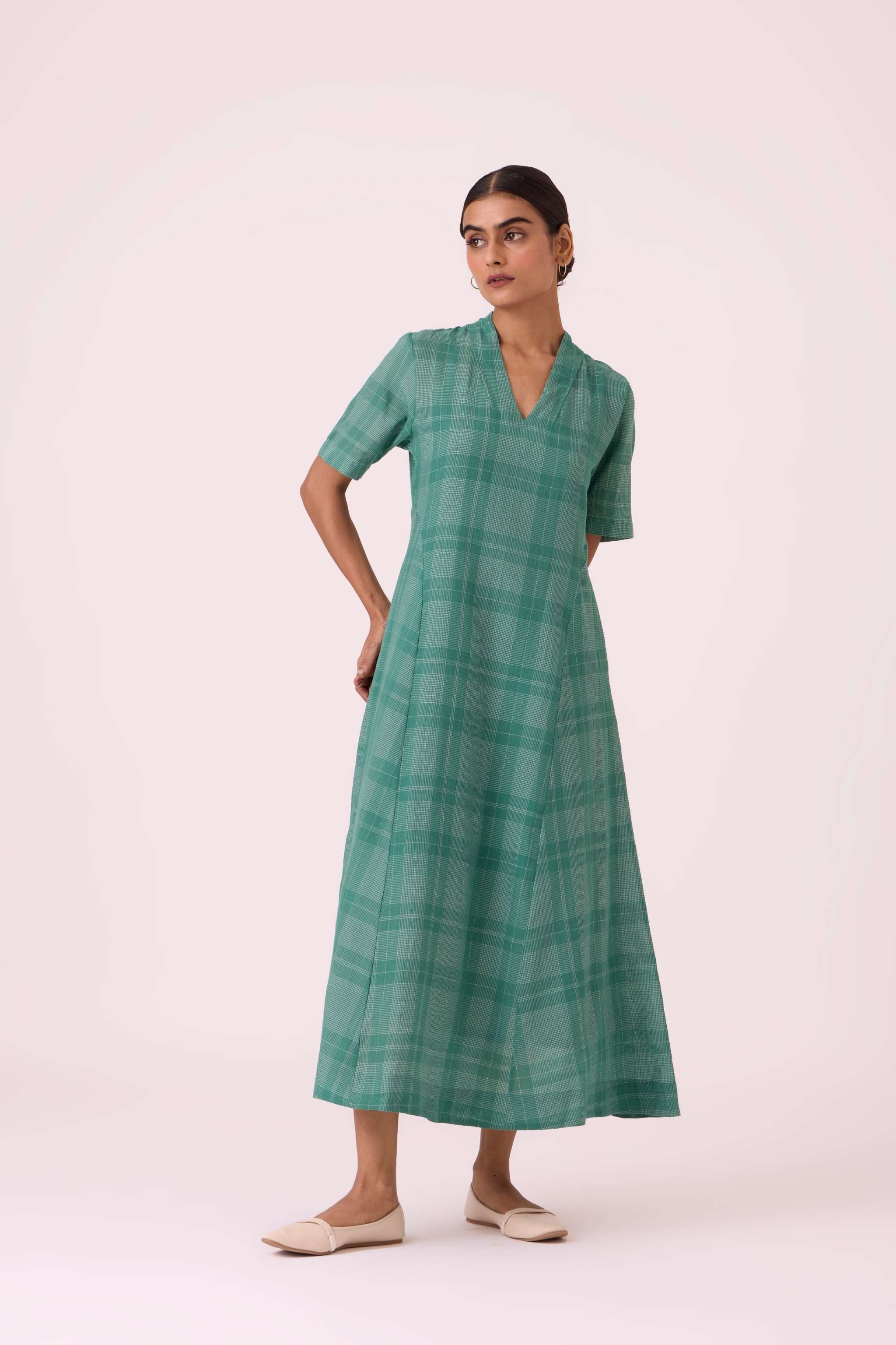 Clover Green Handwoven Dress - Image 8