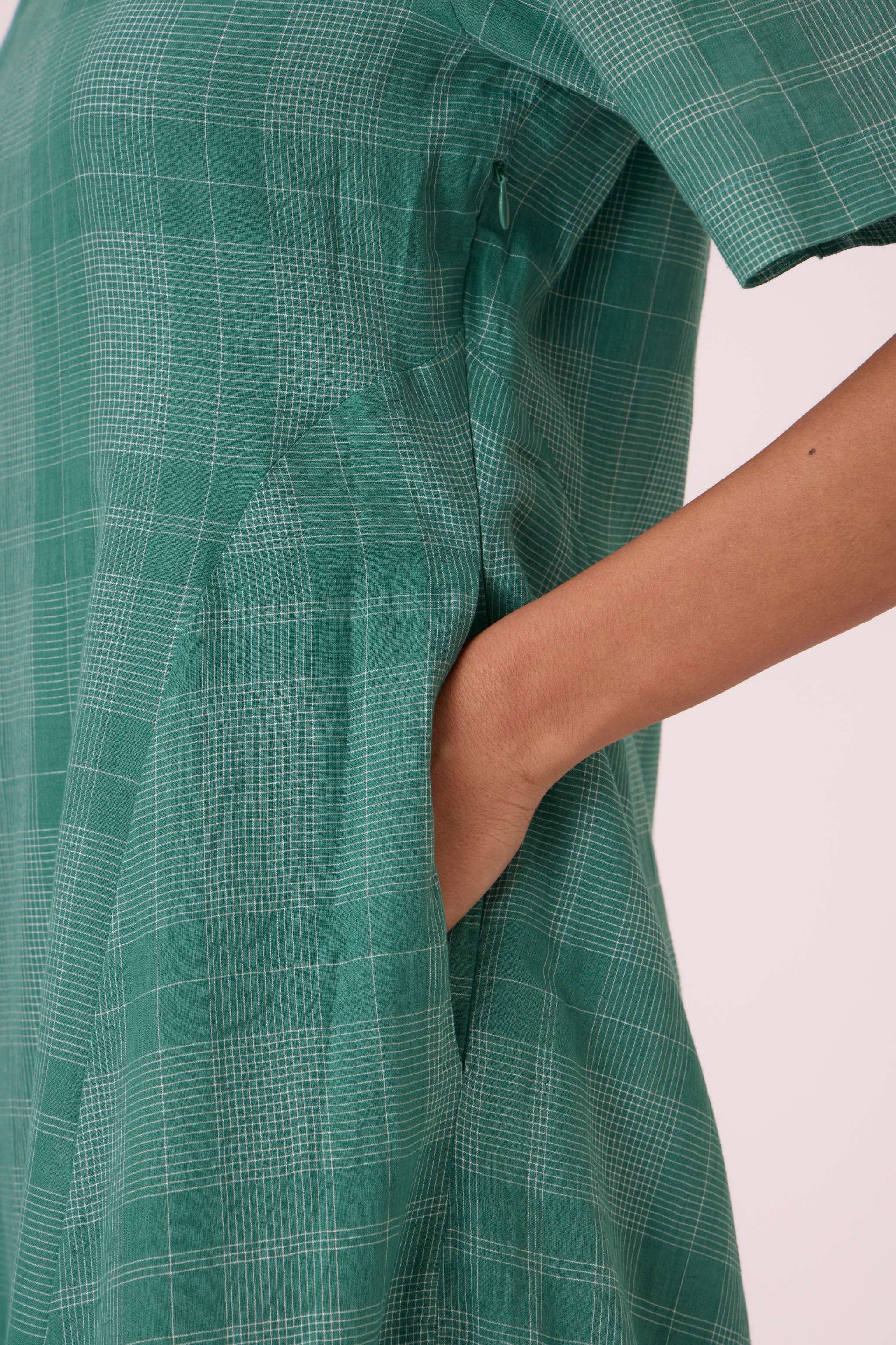 Clover Green Handwoven Dress - Image 9