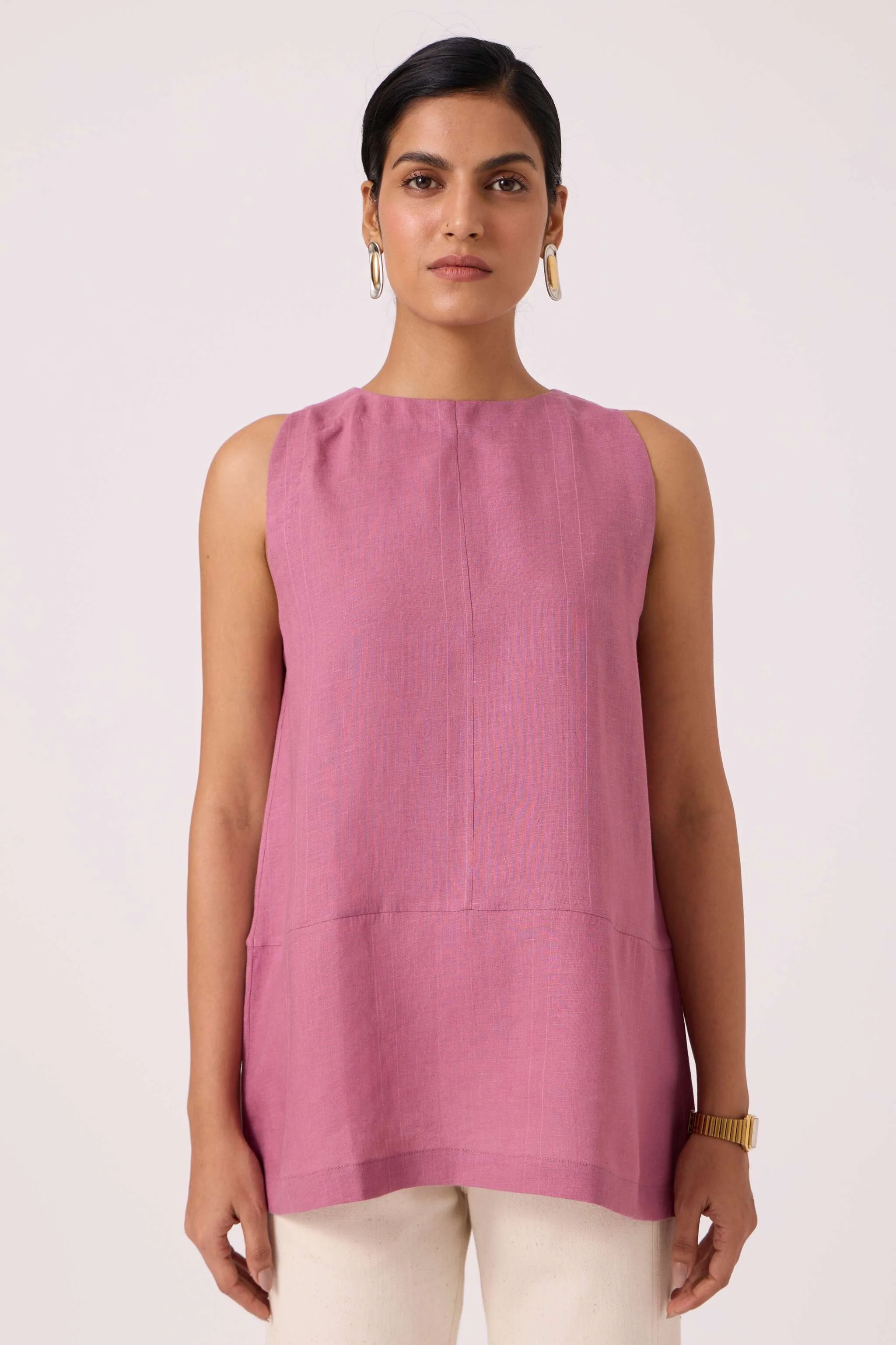 Eyre Lilac Linen Top - Image 2