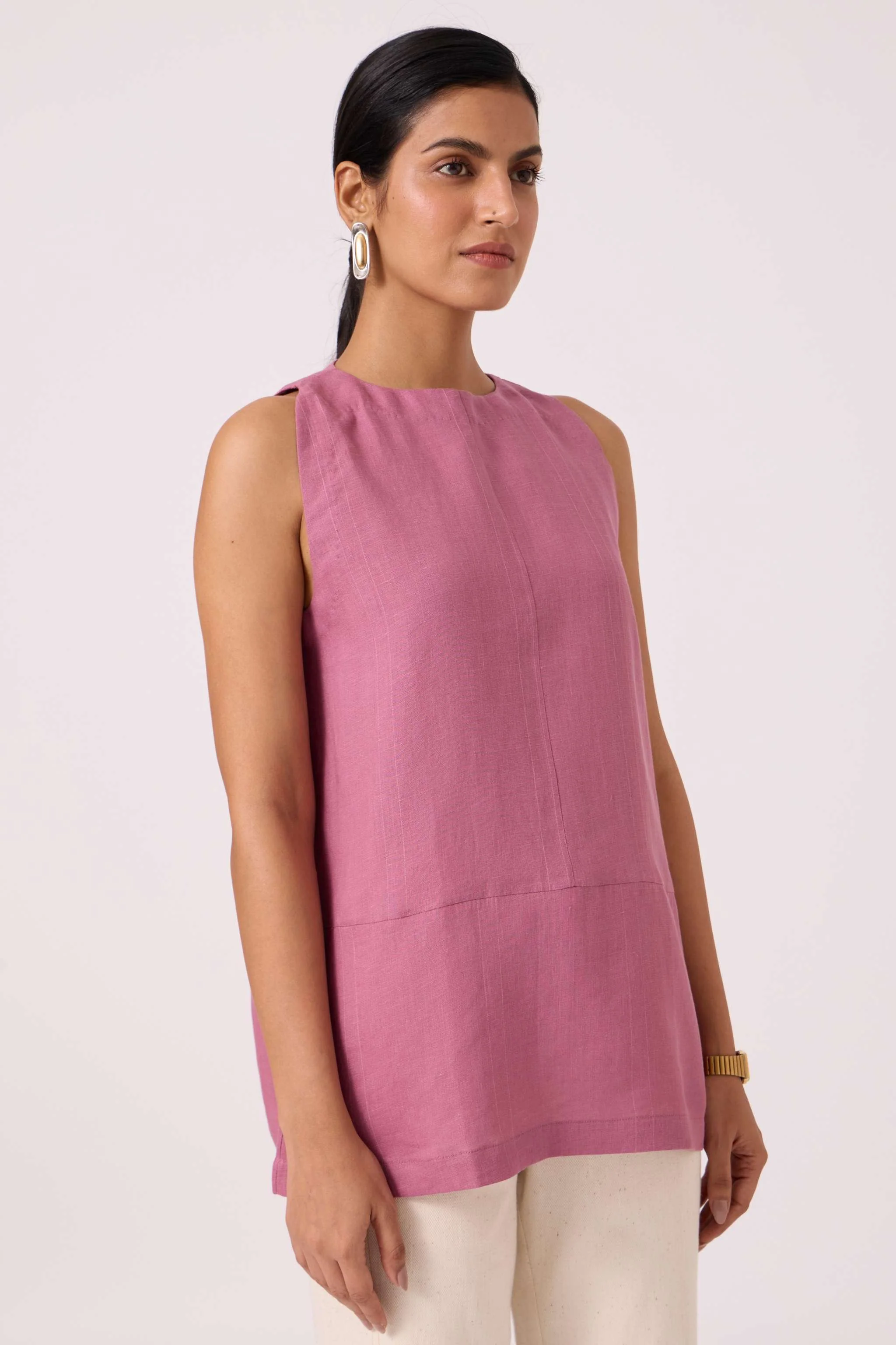 Eyre Lilac Linen Top - Image 3