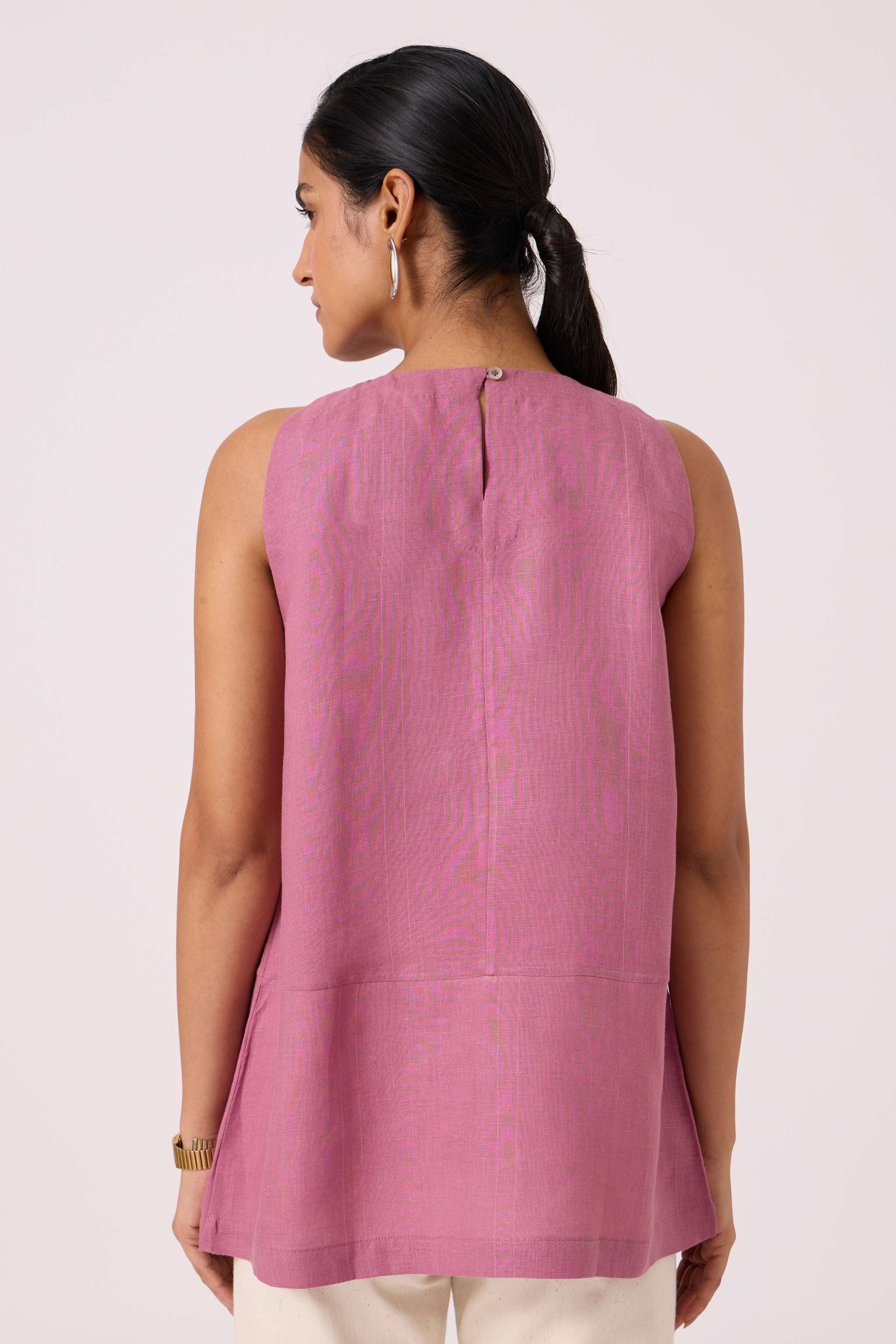 Eyre Lilac Linen Top - Image 7