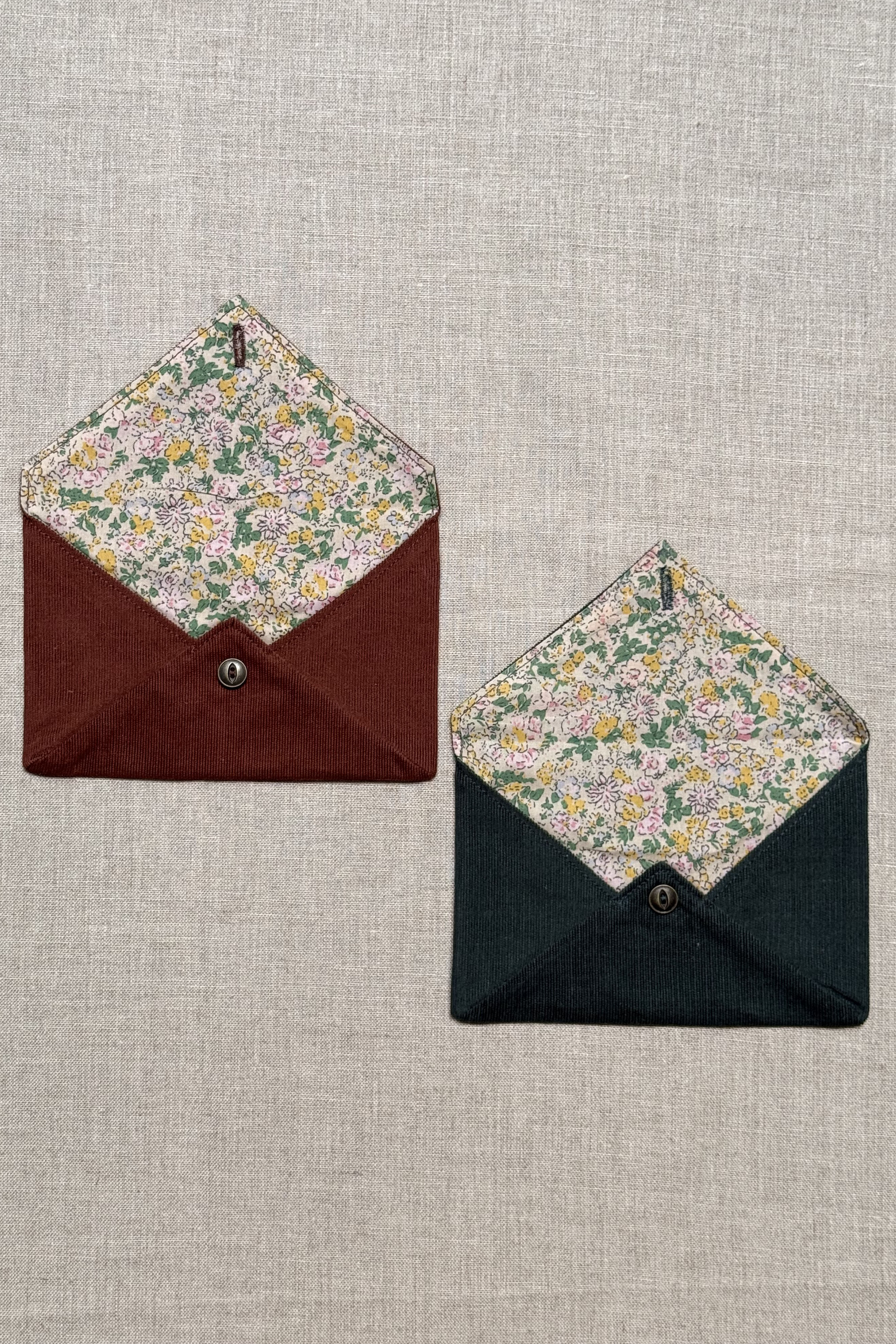 Green Corduroy Envelope Clutch - Image 5