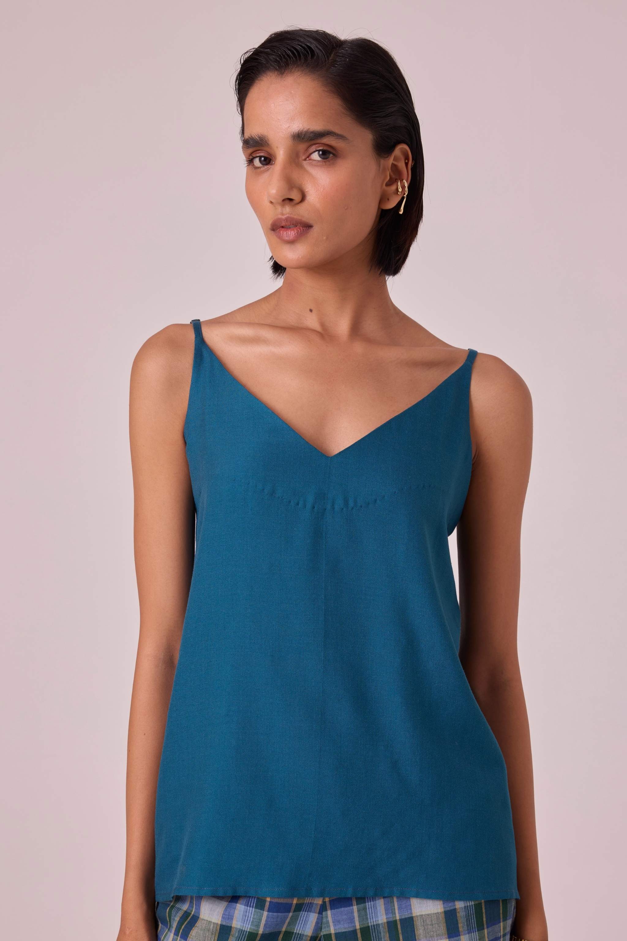 Isse Blue Silk Camisole - Image 4