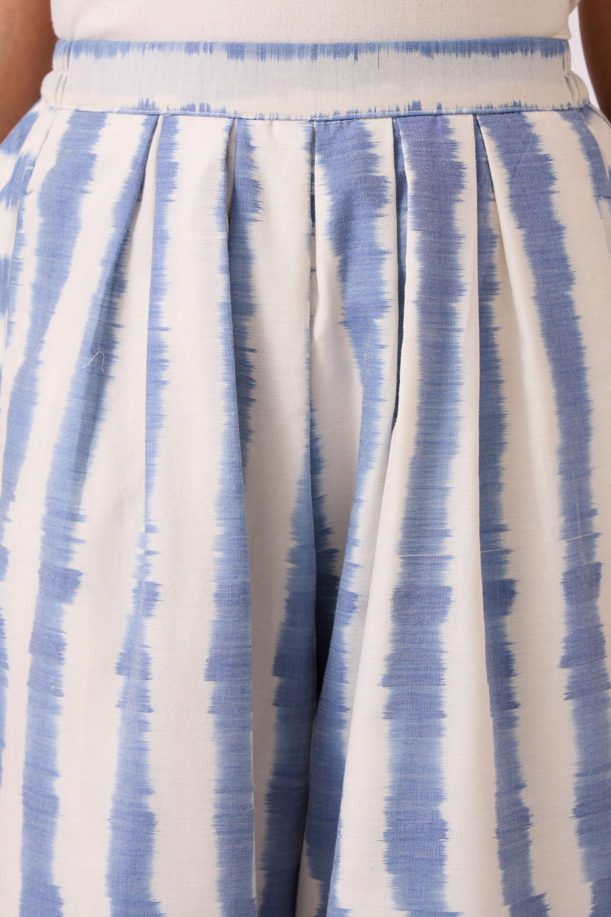 Ivan Blue Striped Ikat Pants - Image 4