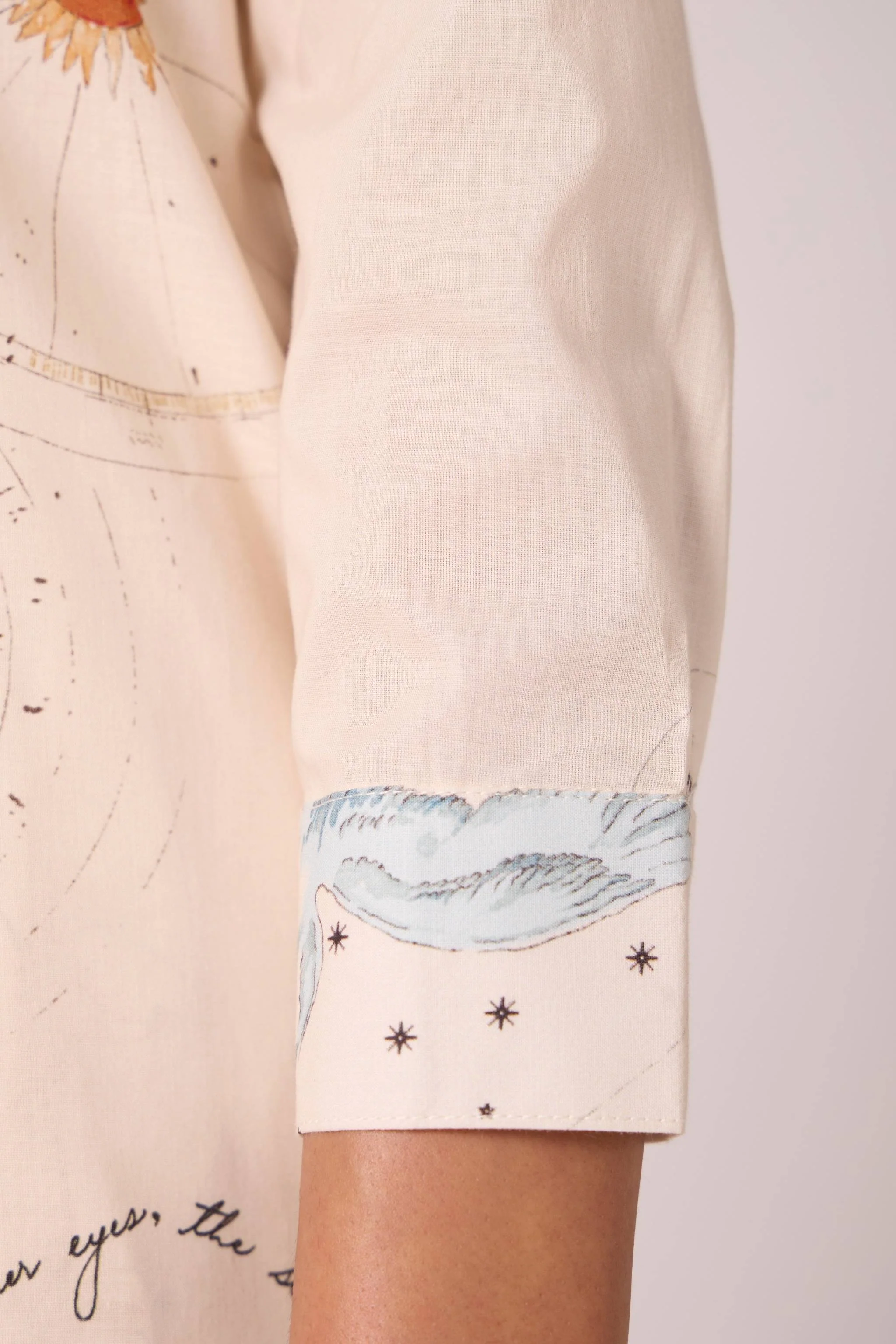 Joyce Zodiac Print Cotton Shirt - Image 7