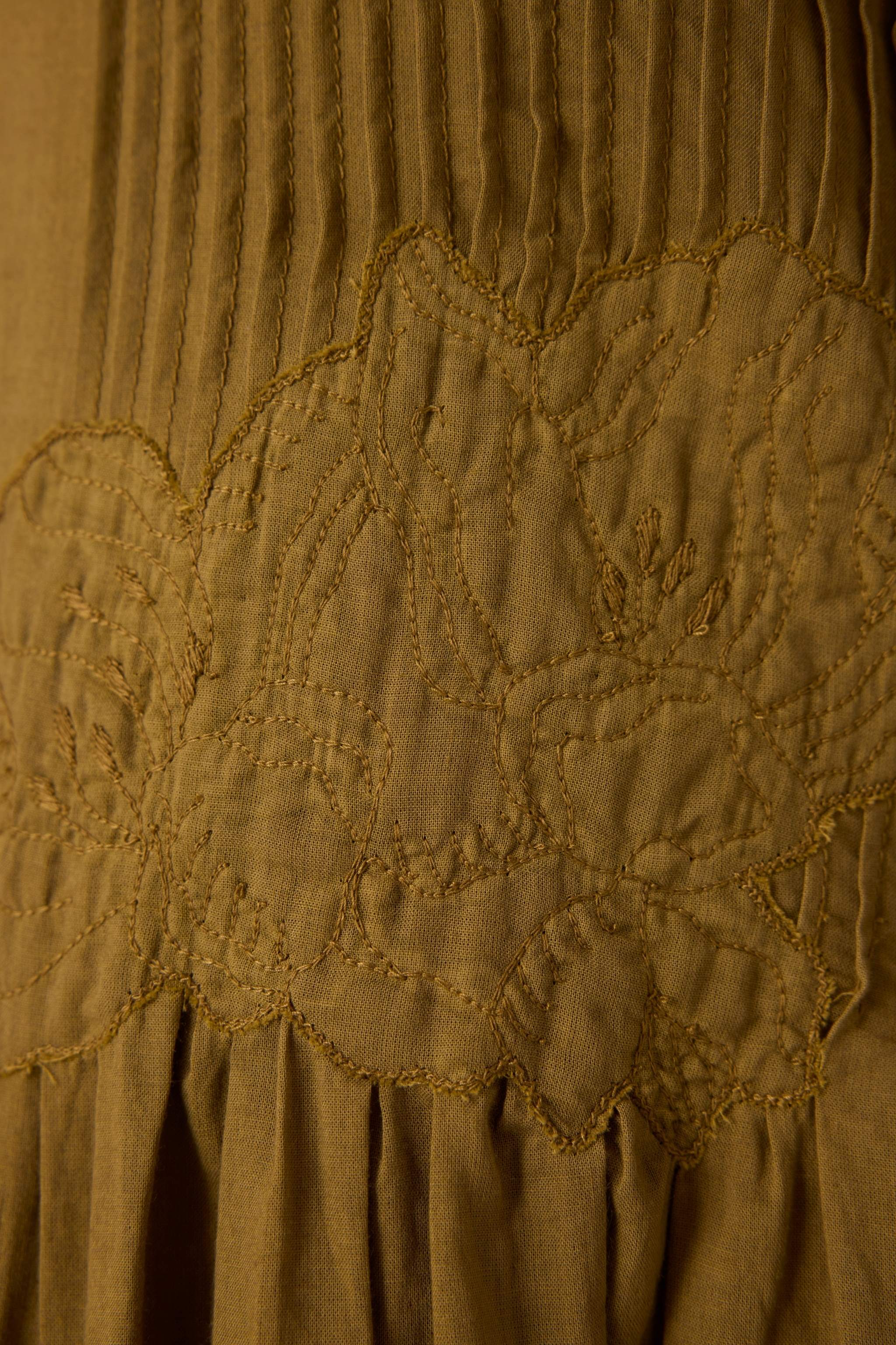 Kamil Olive Embroidered Maxi Dress - Image 7