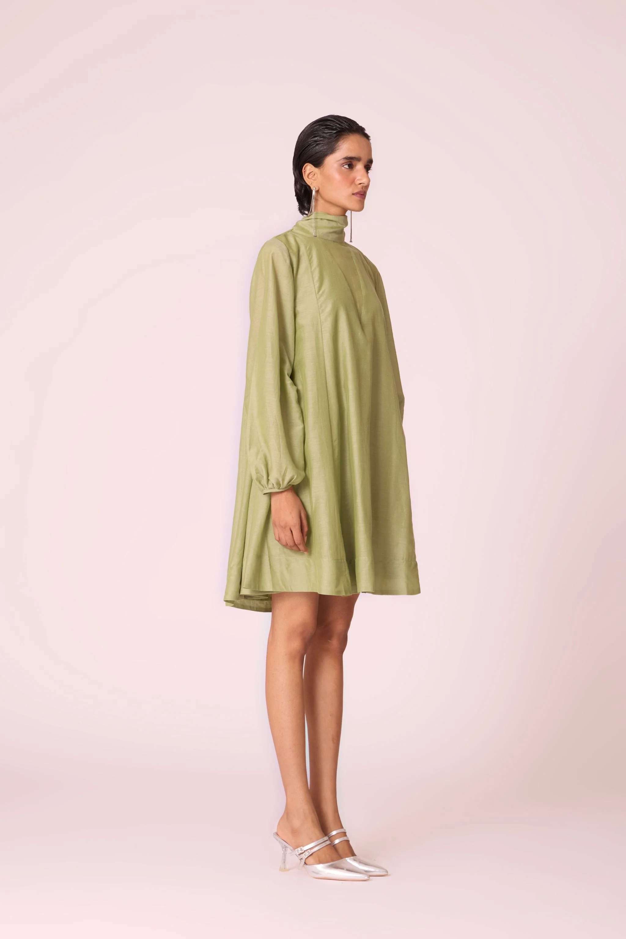 Klyuch Green Panelled Dress - Image 3