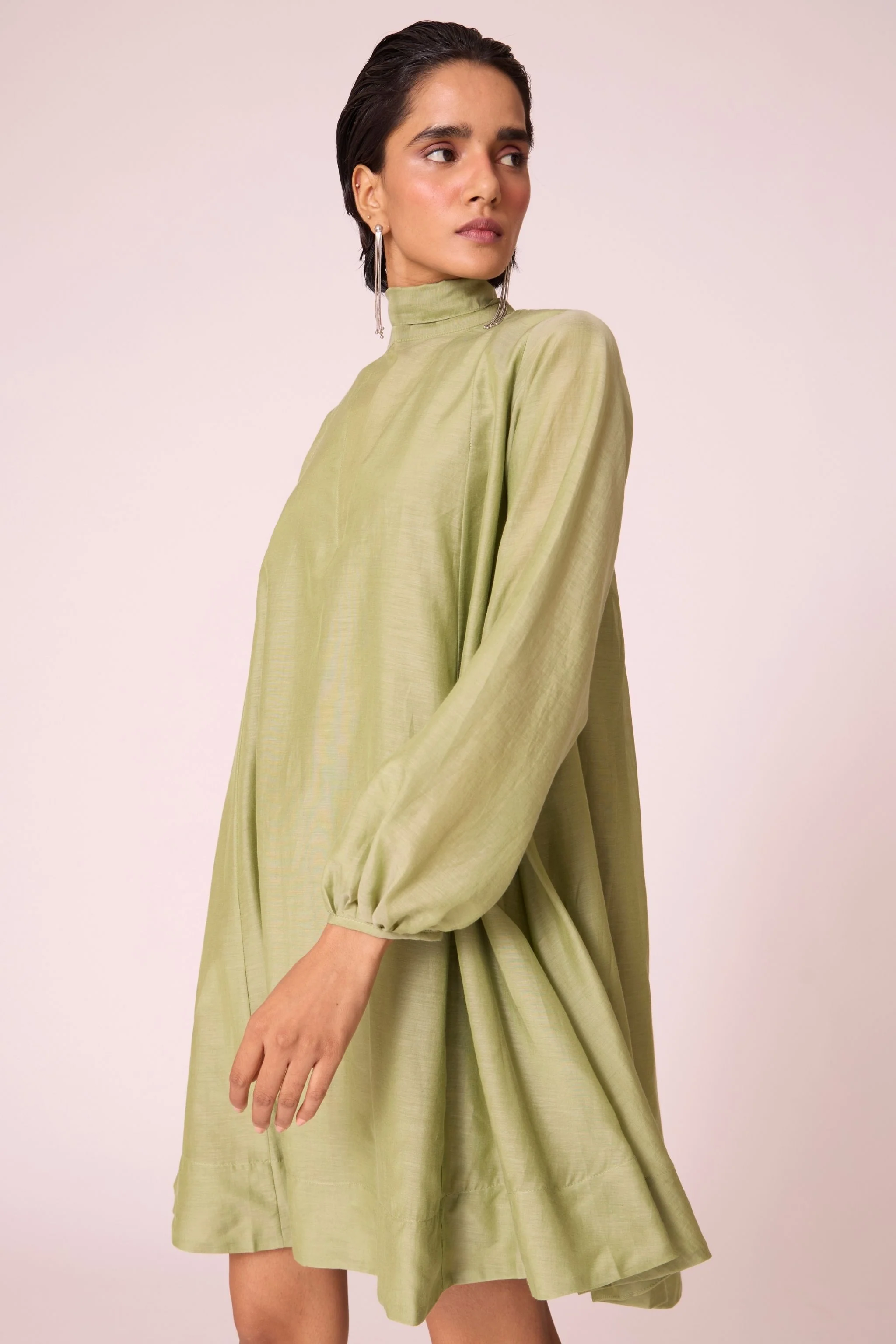 Klyuch Green Panelled Dress - Image 4