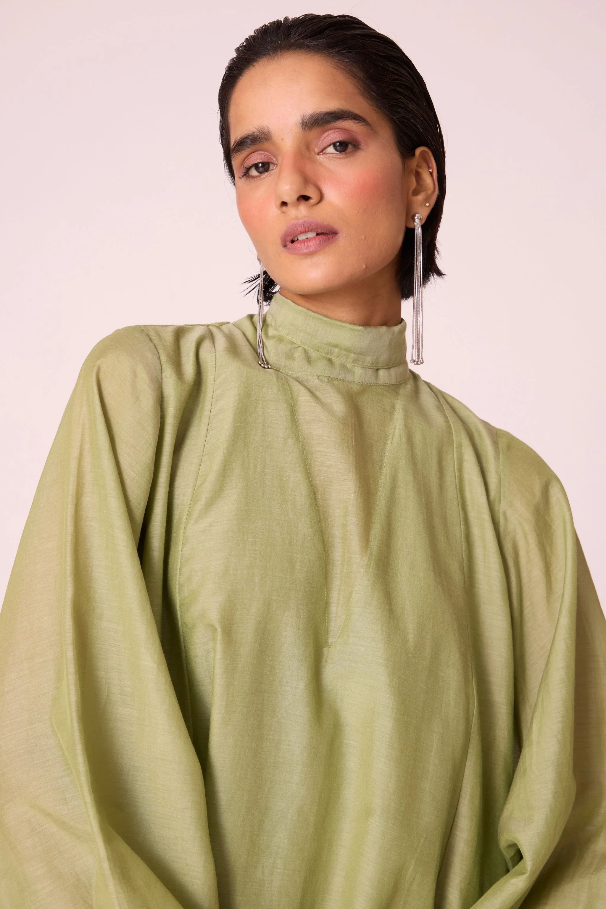 Klyuch Green Panelled Dress - Image 5